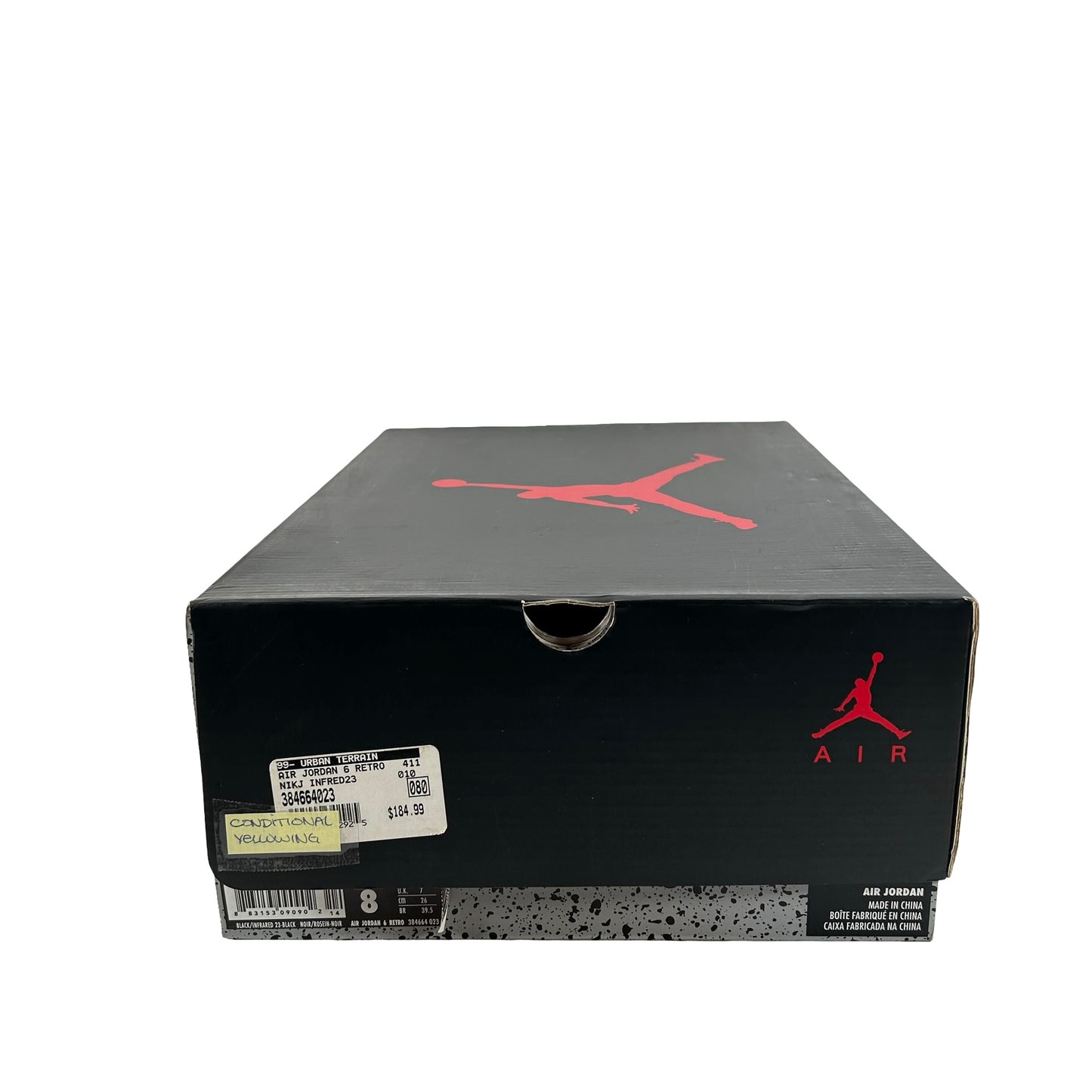 384664 023 Jordan 6 Retro Infrared Black (2014) [CONDITIONAL] - 8 M (Yellowing)