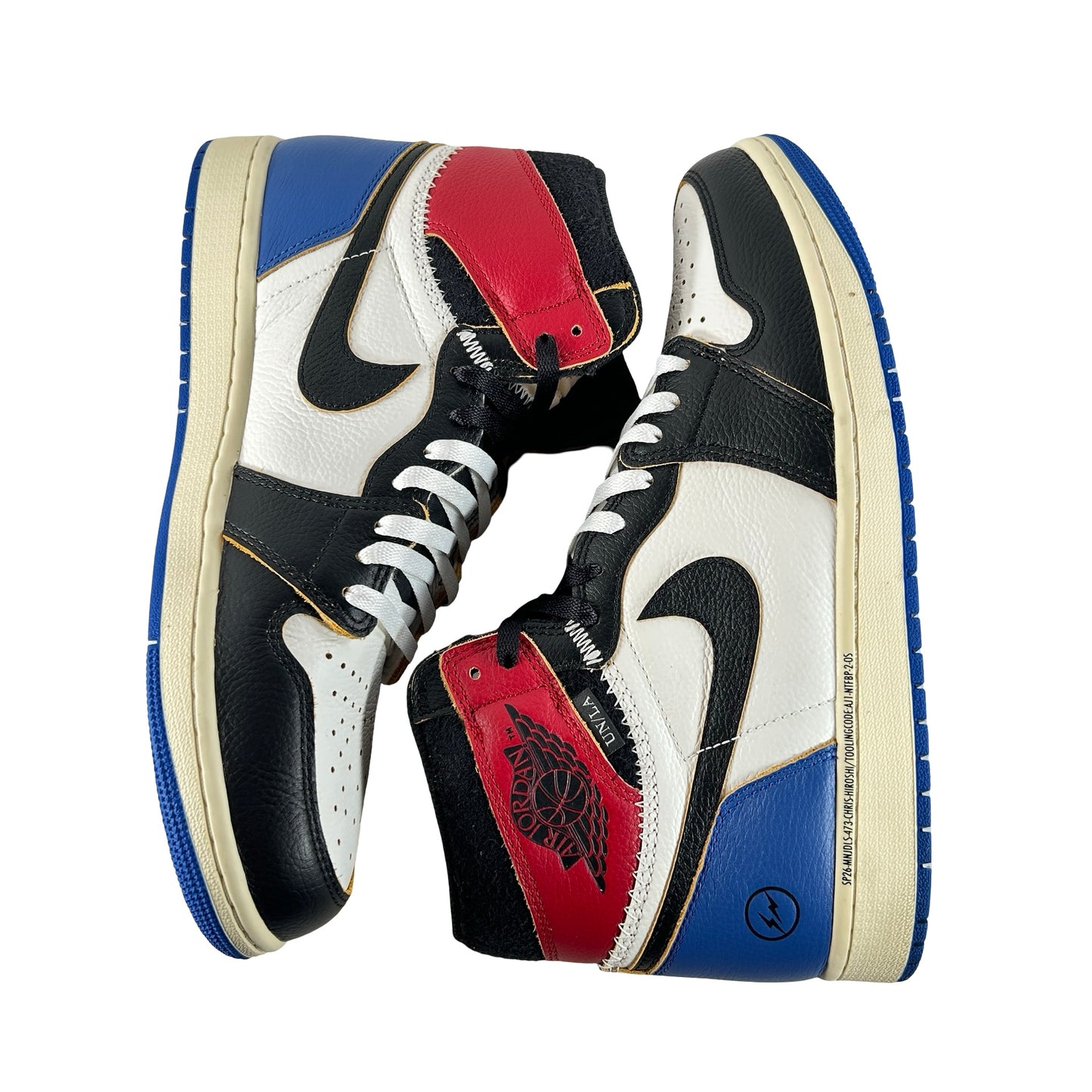 IO7847 002 Jordan 1 Retro High OG SP Fragment x Union LA Varsity Red Sport Royal [USED] - 11.5 M (VNDS)