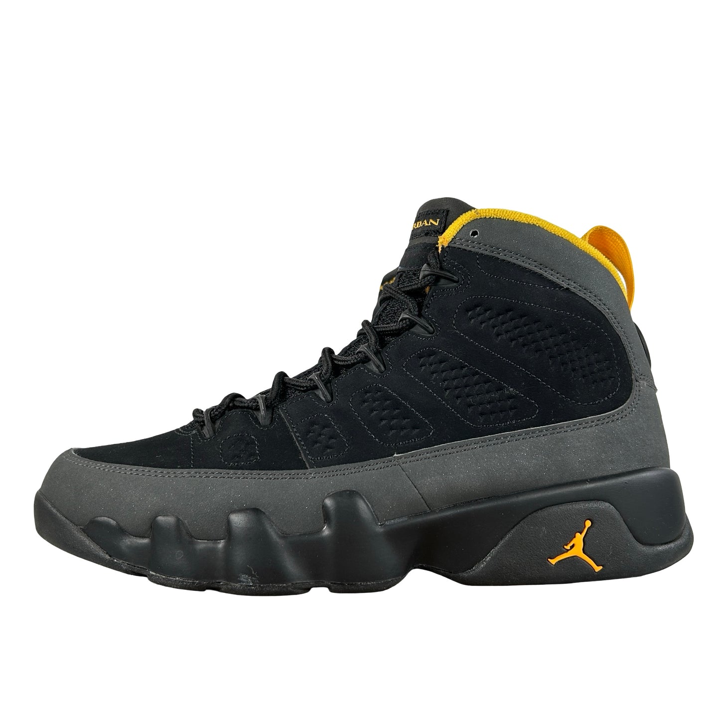 CT8019 070 Jordan 9 Retro Dark Charcoal University Gold [USED] - 8 M (Used)