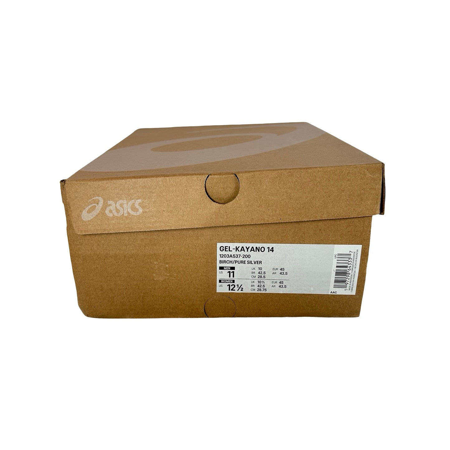 1203A537 200 ASICS Gel-Kayano 14 Birch Pure Silver [USED] - 11 M (Used)