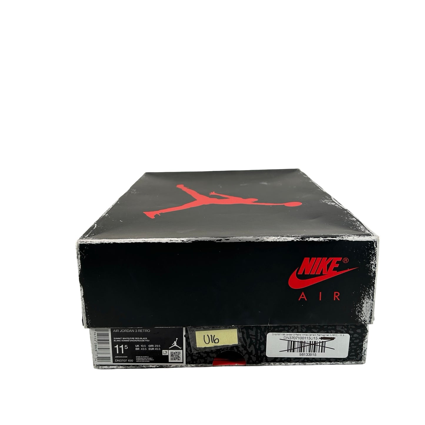 DN3707 100 Jordan 3 Retro White Cement Reimagined [USED] - 11.5 M (Used16)