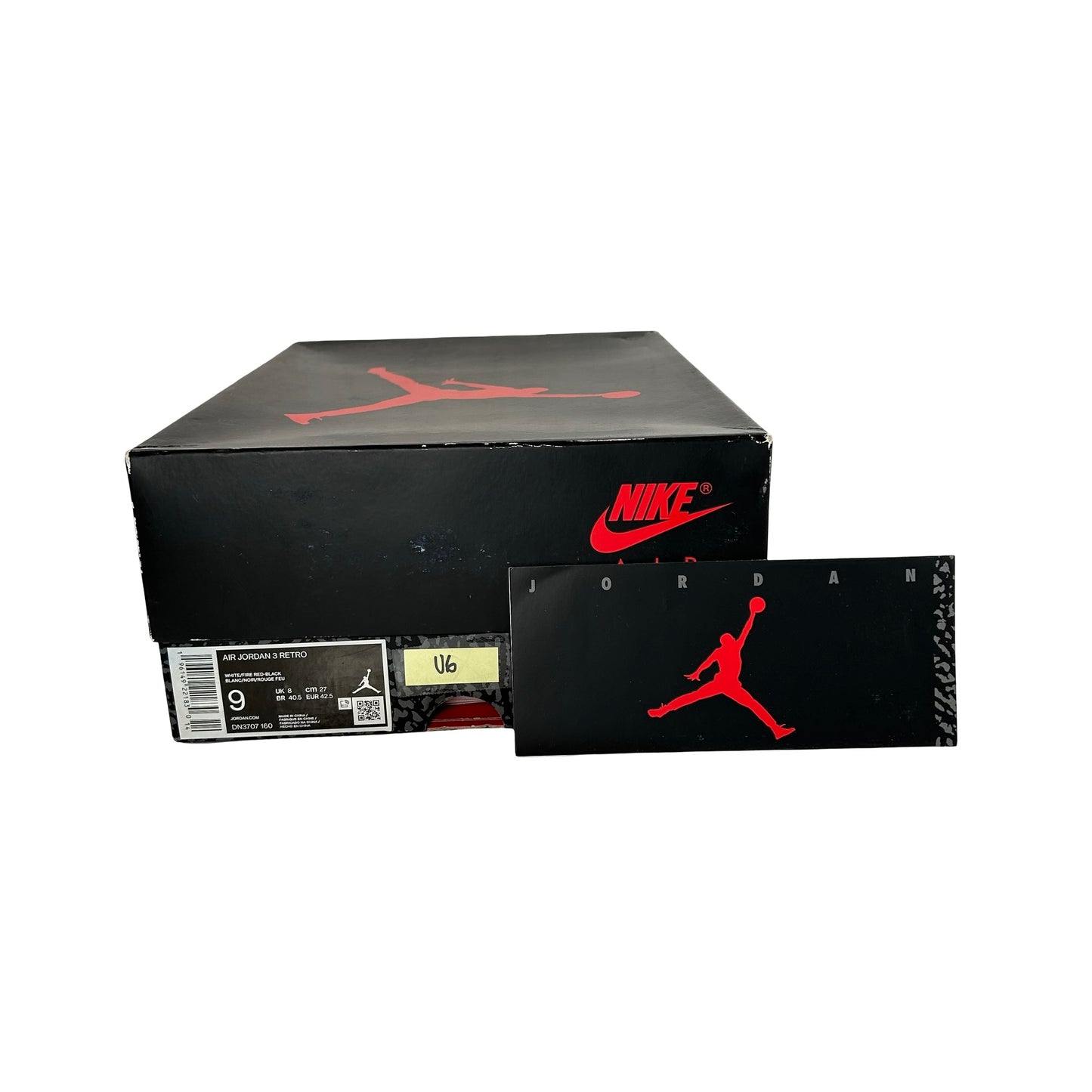 DN3707 160 Jordan 3 Retro Fire Red (2022) [USED] - 9 M (Used6)