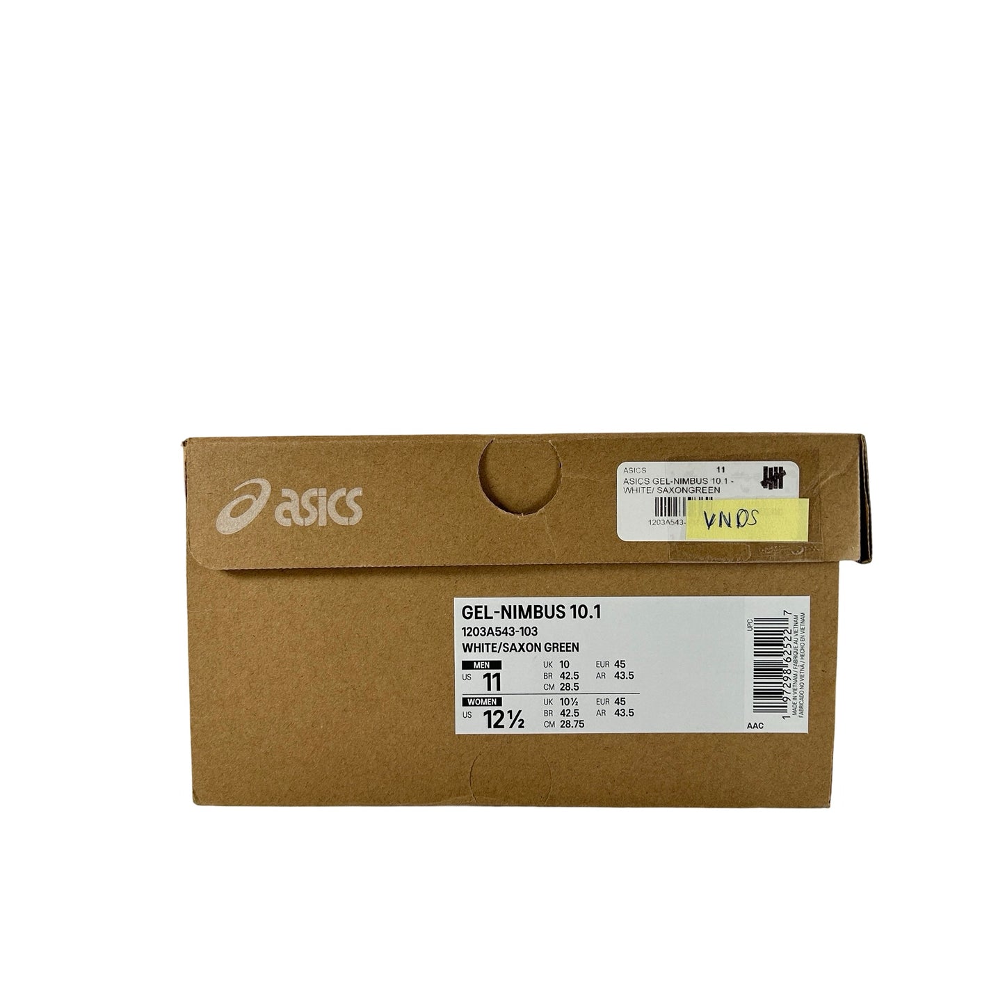 1203A543 103 ASICS Gel-Nimbus 10.1 White Saxon Green [USED] - 11 M (VNDS)