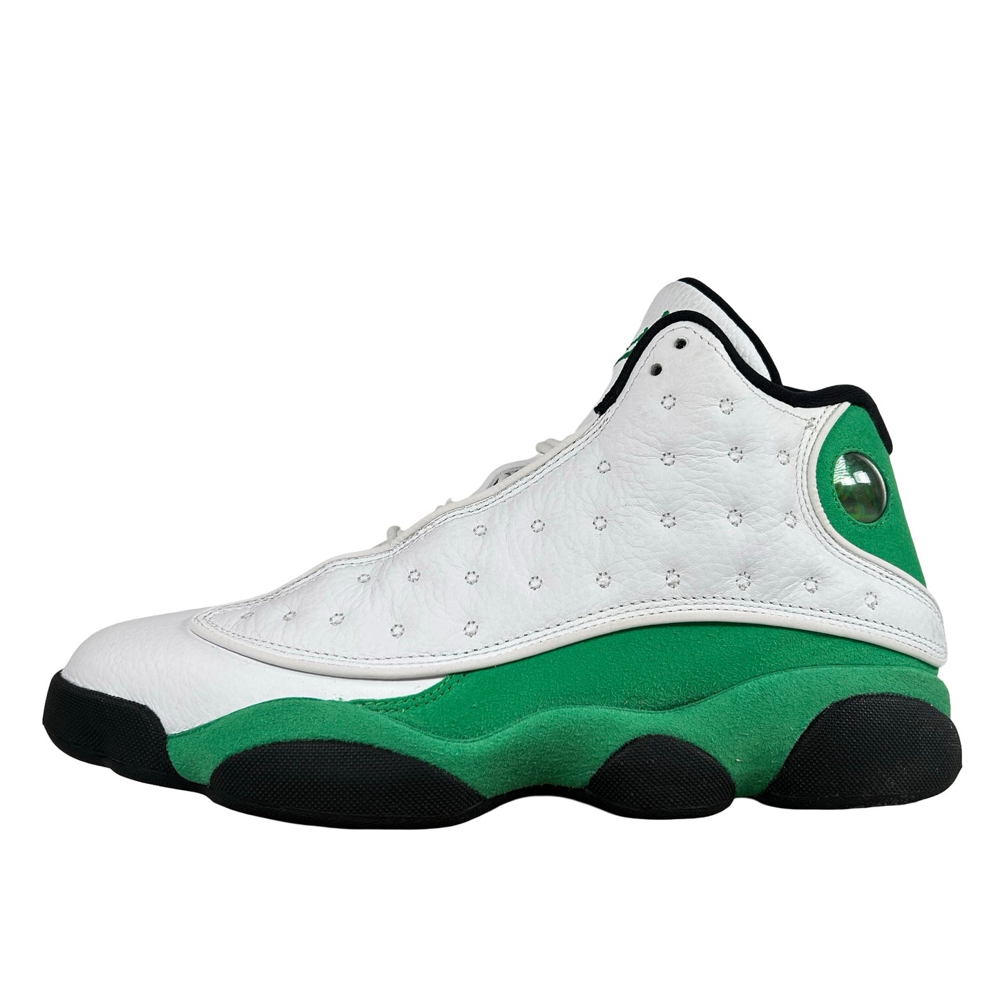 DB6537 113 Jordan 13 Retro White Lucky Green [USED] - 9 M (Used)