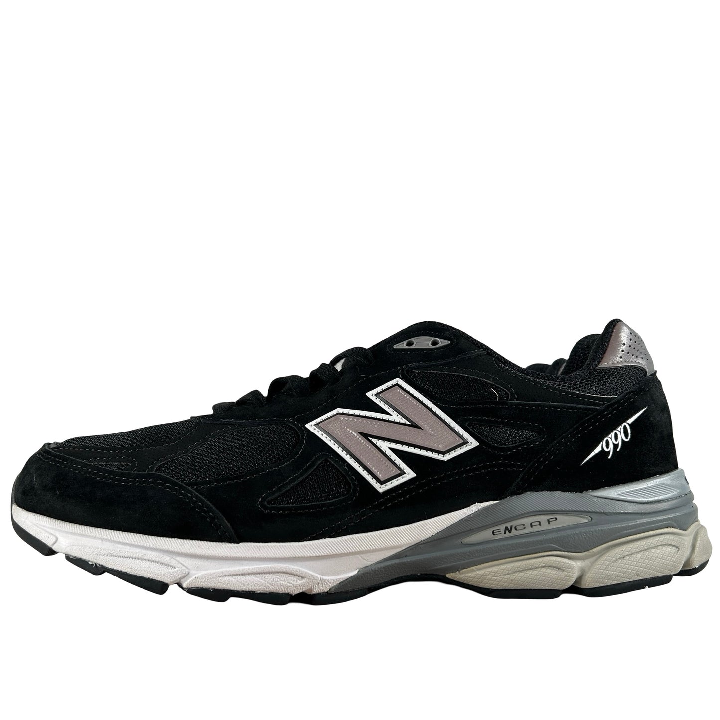 M990BS3 New Balance 990v3 MiUSA Black White [USED] - 12 M (Used)