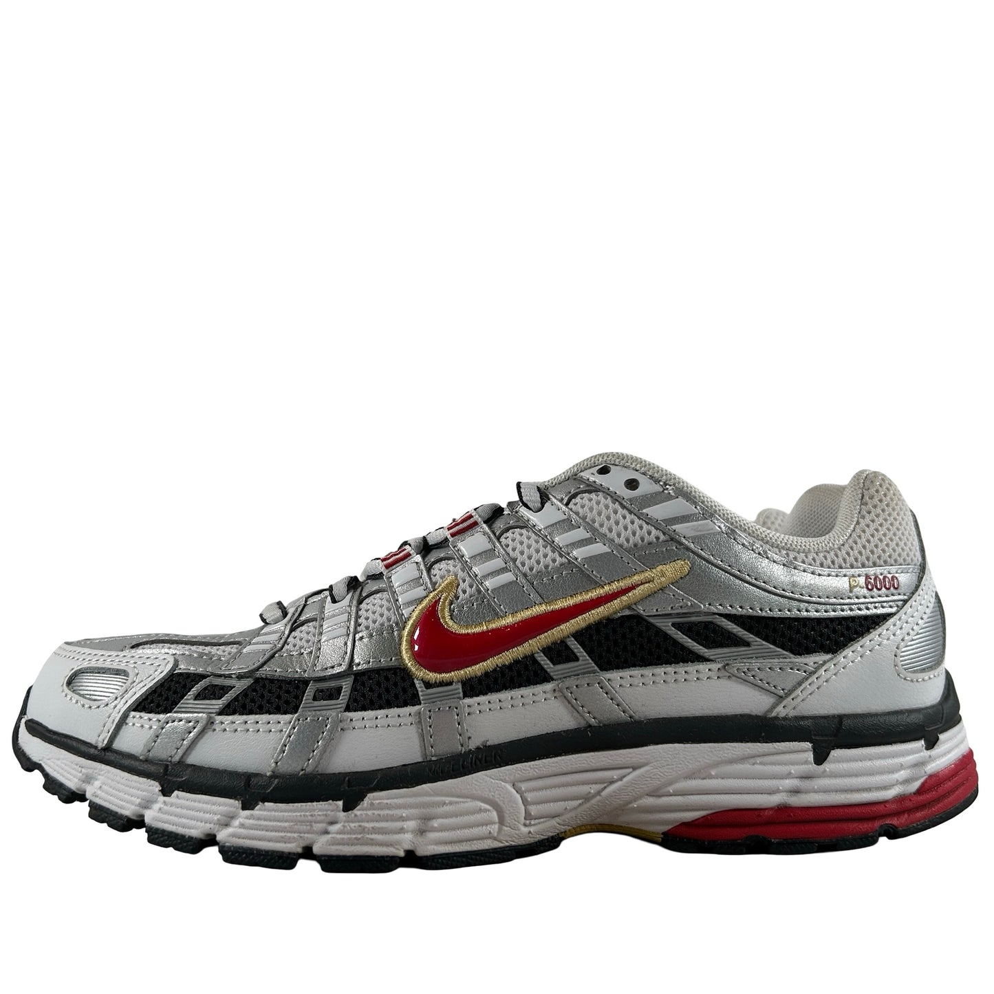 BV1021 101 Nike P-6000 White Gold Red (Women's) [USED] - 7 W (Used)