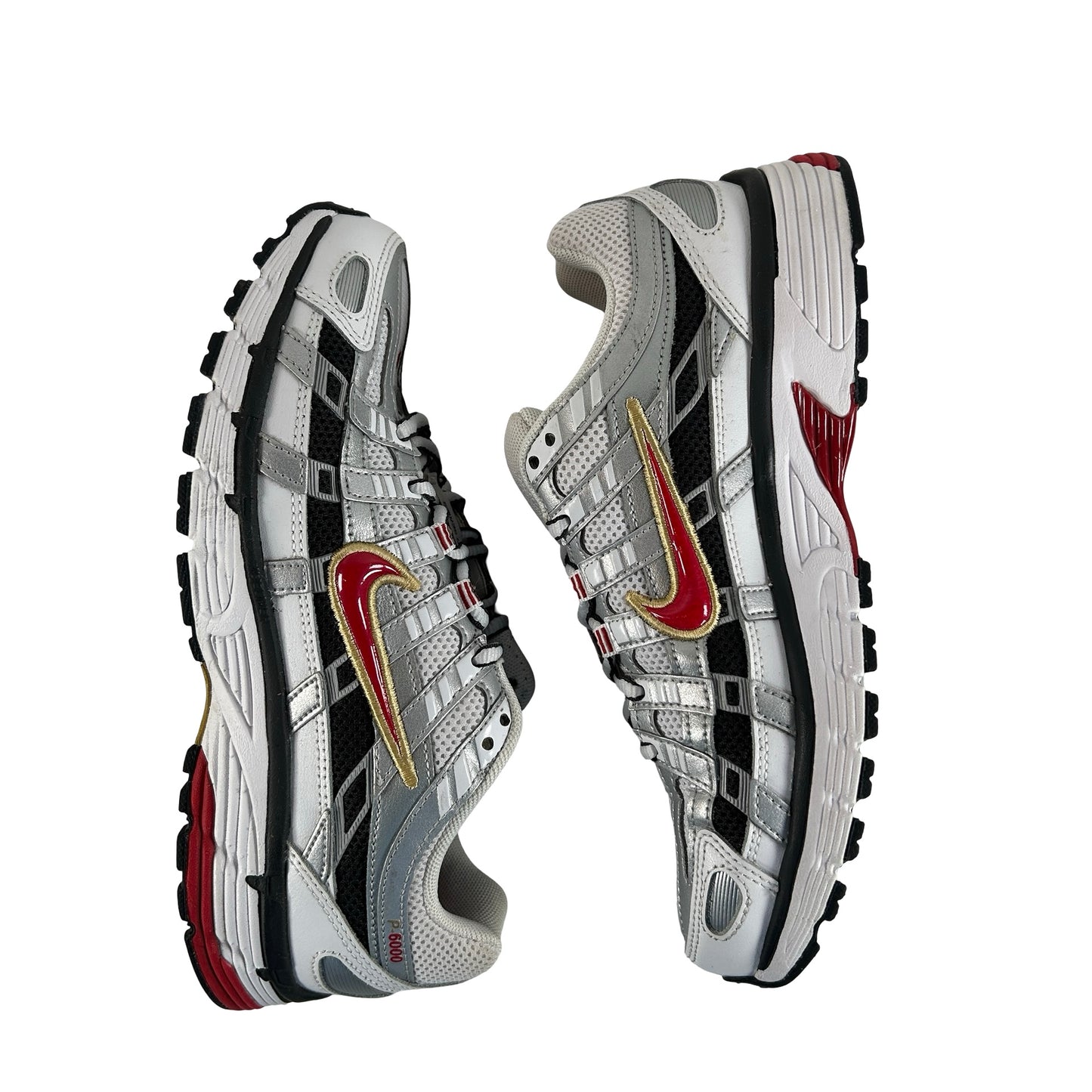 BV1021 101 Nike P-6000 White Gold Red (Women's) [USED] - 7 W (Used)
