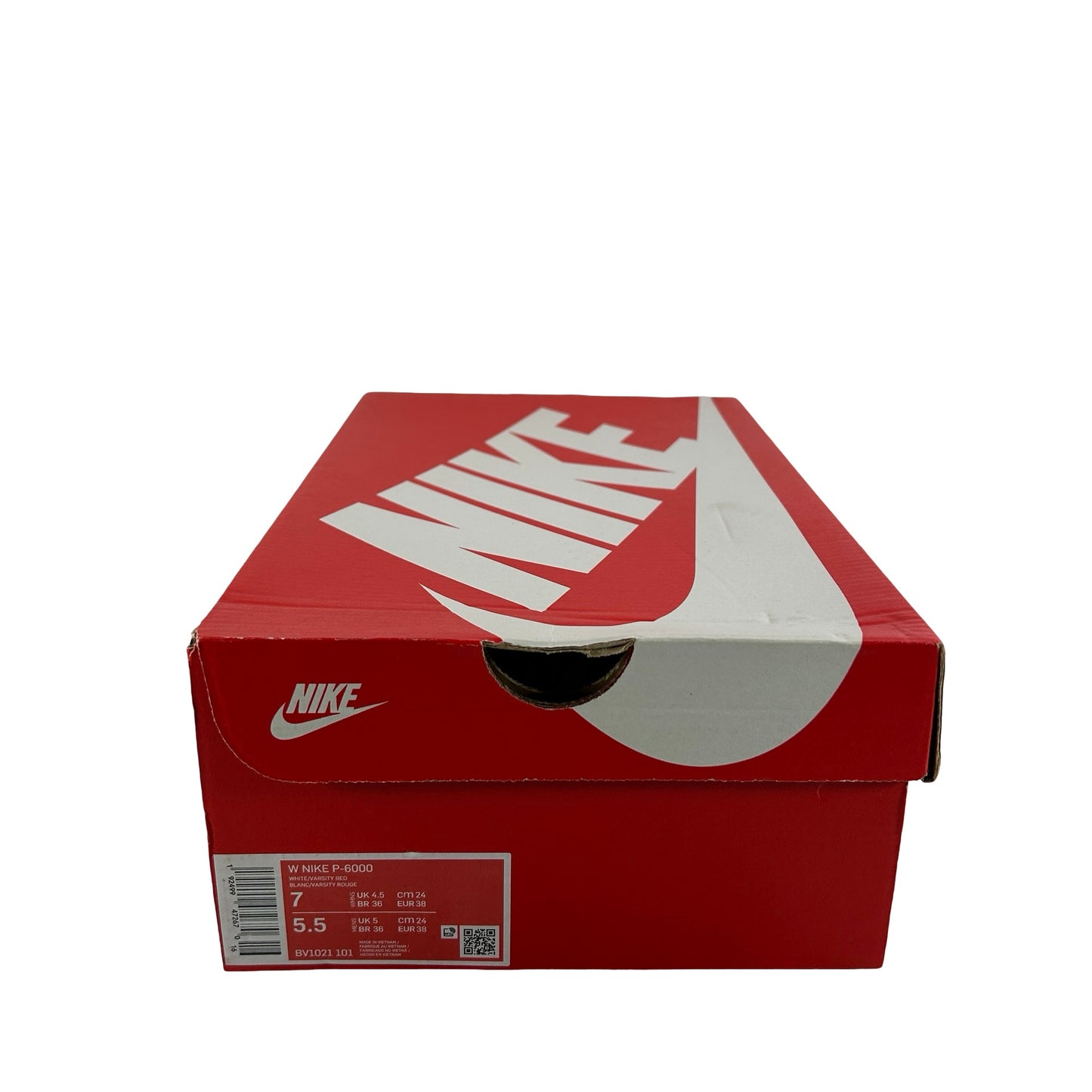 BV1021 101 Nike P-6000 White Gold Red (Women's) [USED] - 7 W (Used)