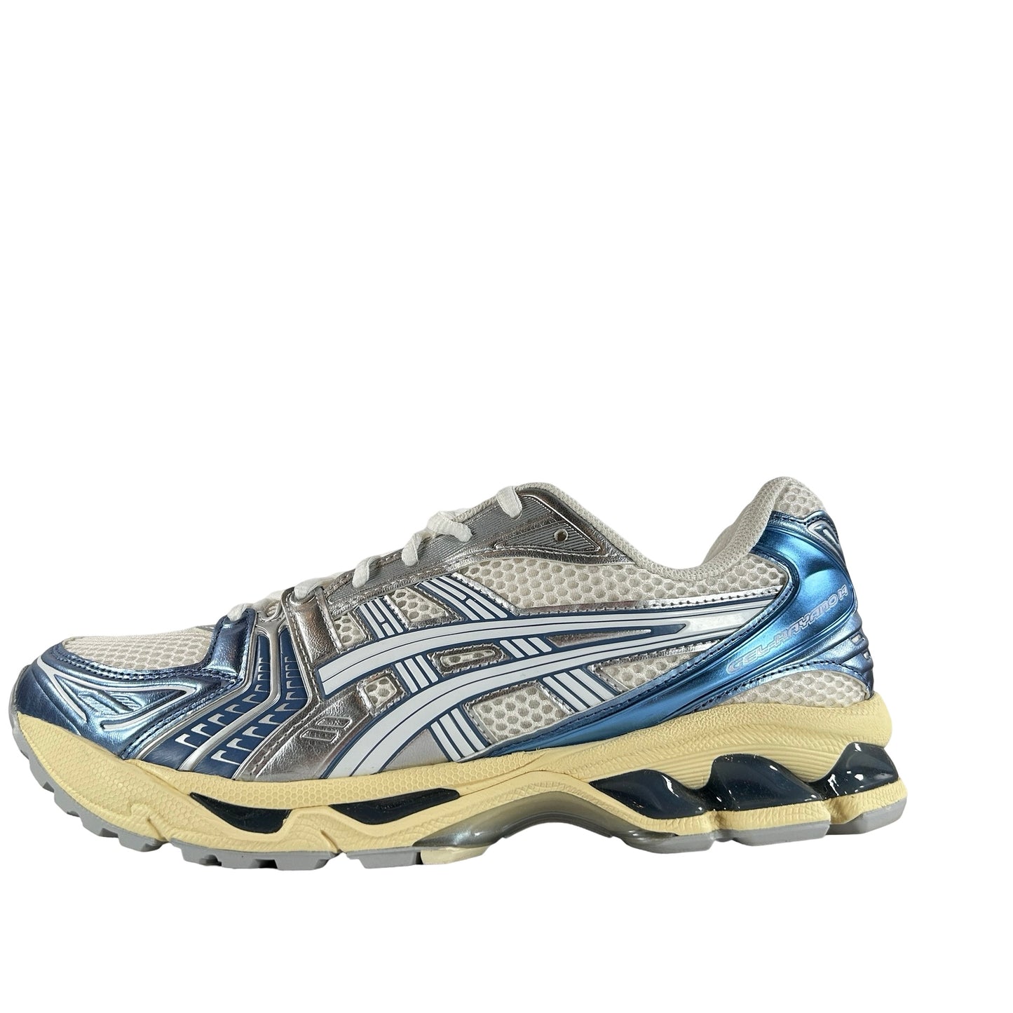 1203A537 102 ASICS Gel-Kayano 14 Cream Metallic Blue [USED] - 9 M (VNDS)