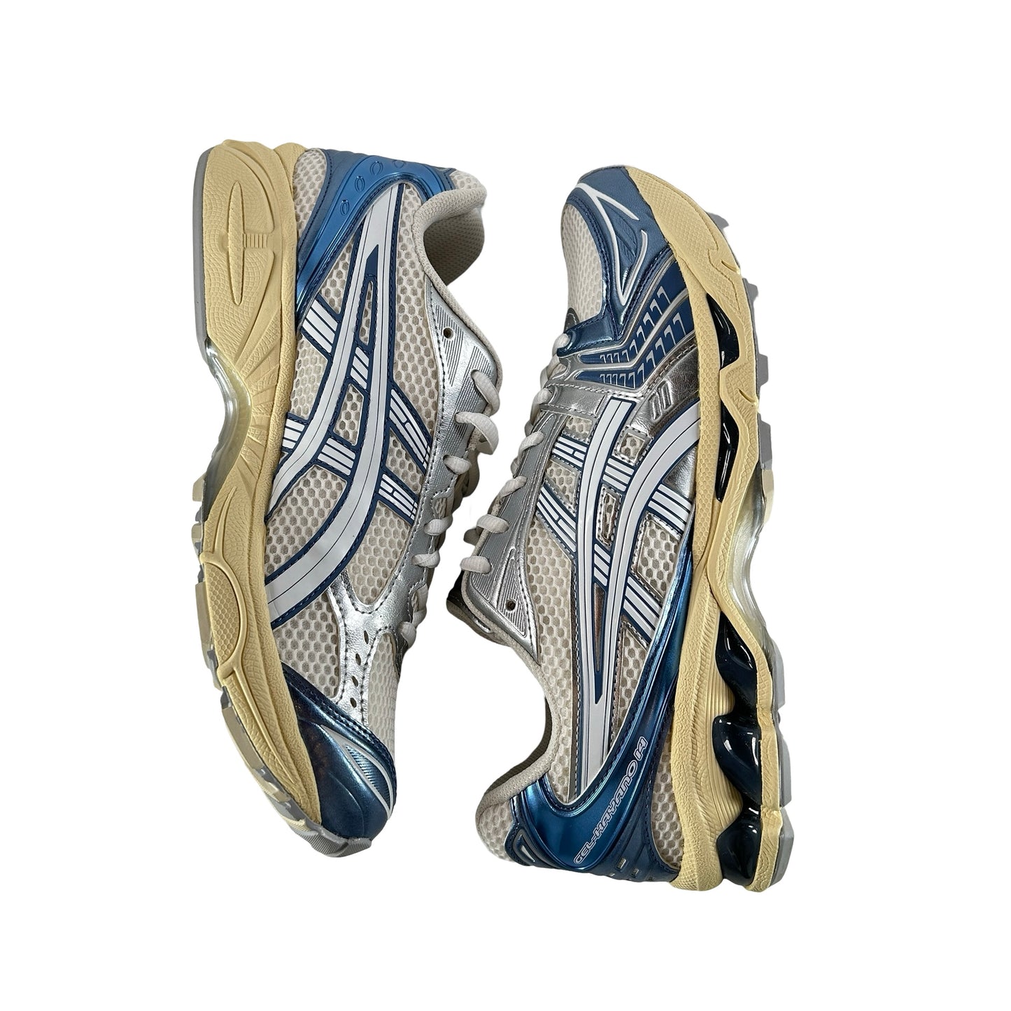 1203A537 102 ASICS Gel-Kayano 14 Cream Metallic Blue [USED] - 9 M (VNDS)