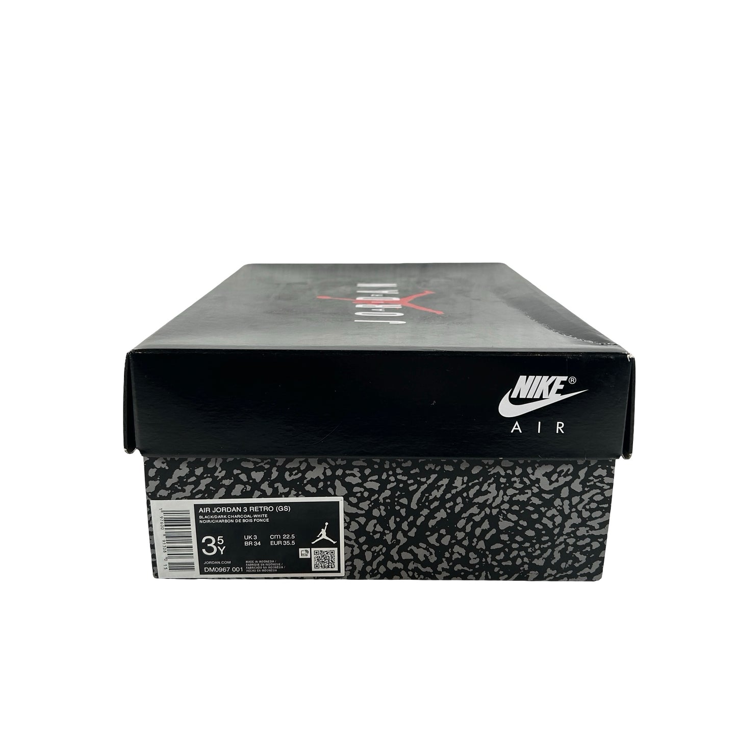 DM0967 001 Jordan 3 Retro Black Cat (2025) (GS) [USED] - 3.5 Y (Used) (Replace Lid)
