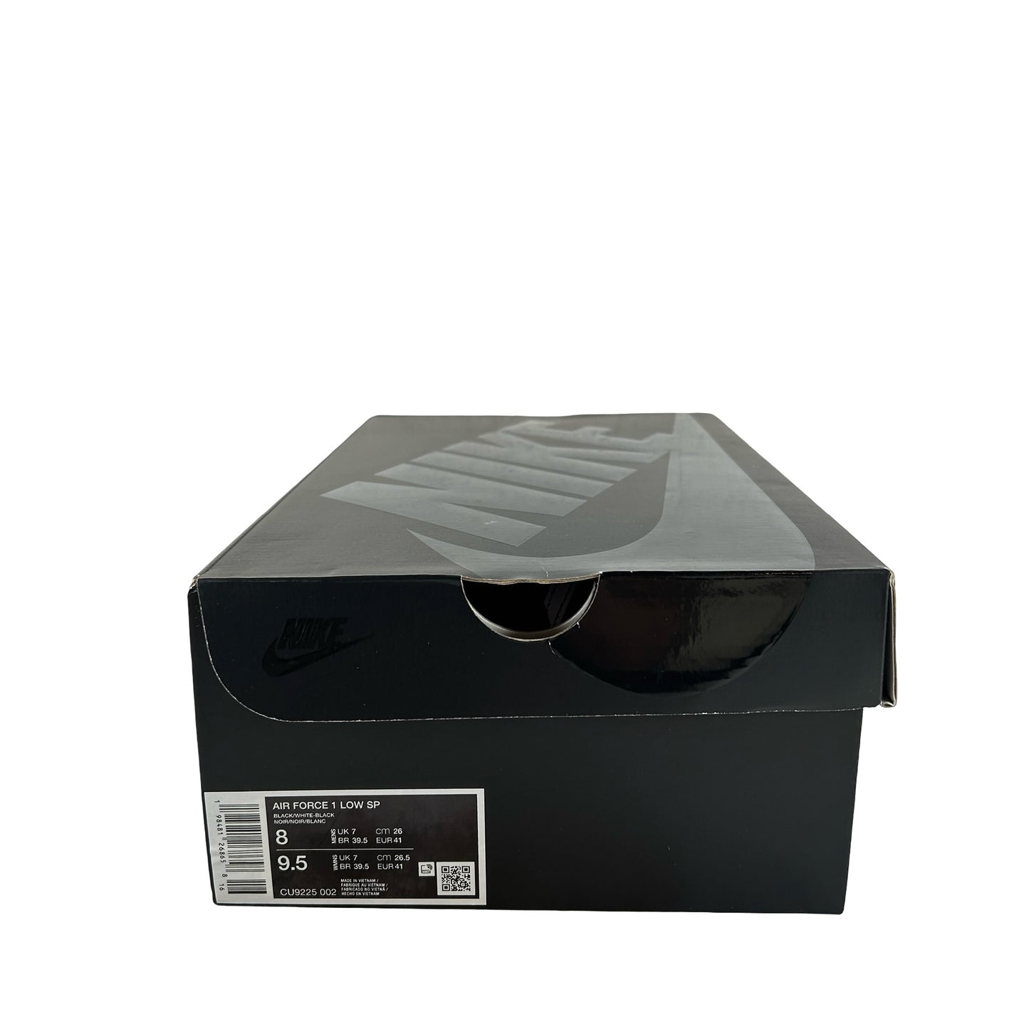 CU9225 002 Nike Air Force 1 Low Supreme Black White [USED] - 8 M (Used)
