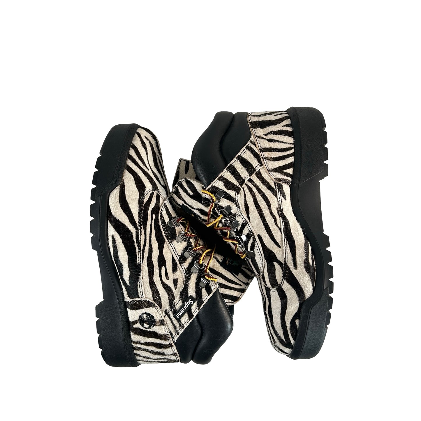 TB0A6EUNEMZ Timberland Field Boot Mid Lace Up Supreme Zebra [USED] - 9.5 M (Used) (No Box)