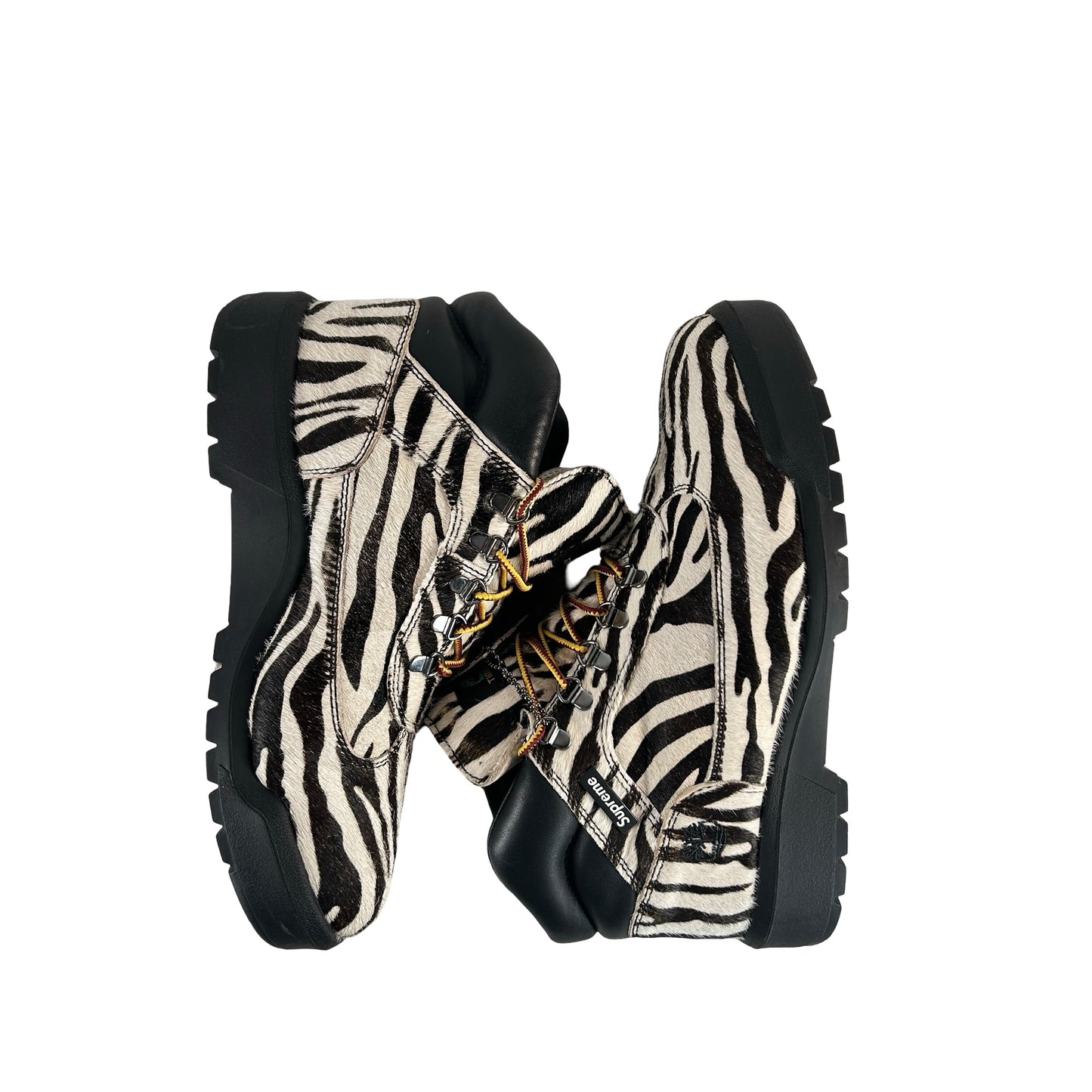 TB0A6EUNEMZ Timberland Field Boot Mid Lace Up Supreme Zebra [USED] - 9.5 M (Used) (No Box)