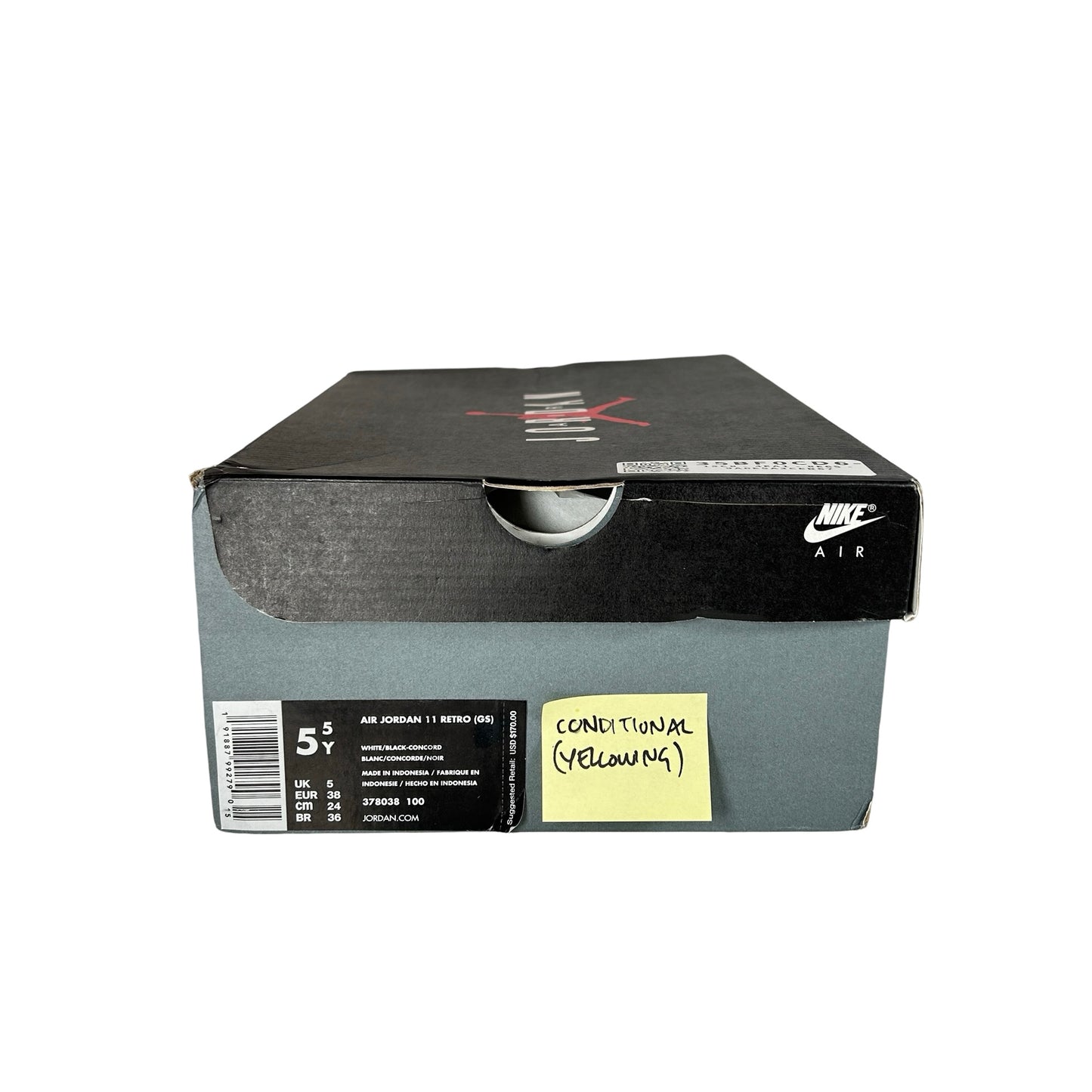 378038 100 Jordan 11 Retro Concord (2018) (GS) [CONDITIONAL] - 5.5 Y (Yellowing Outsoles)