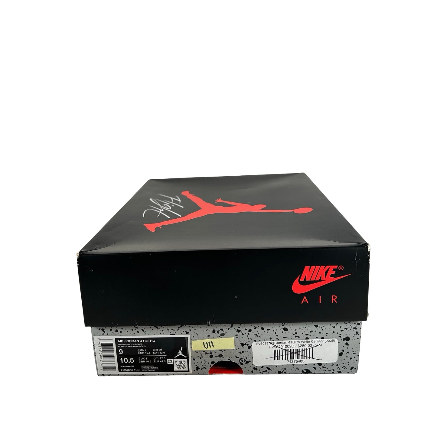 FV5029 100 Jordan 4 Retro White Cement (2025) [USED] - 9 M (Used11)