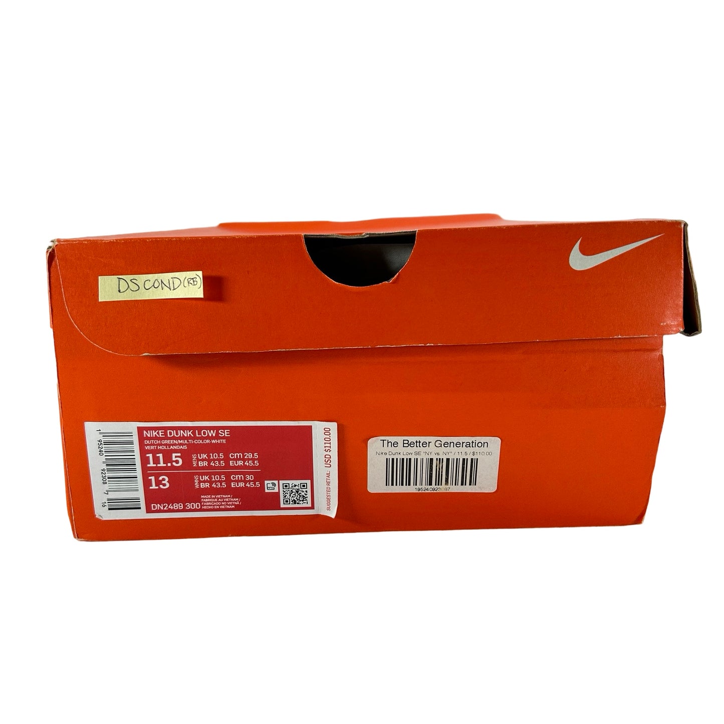 DN2489 300 Nike Dunk Low NY vs. NY [CONDITIONAL] - 11.5 M (Replace Box) (Yellowing Soles)