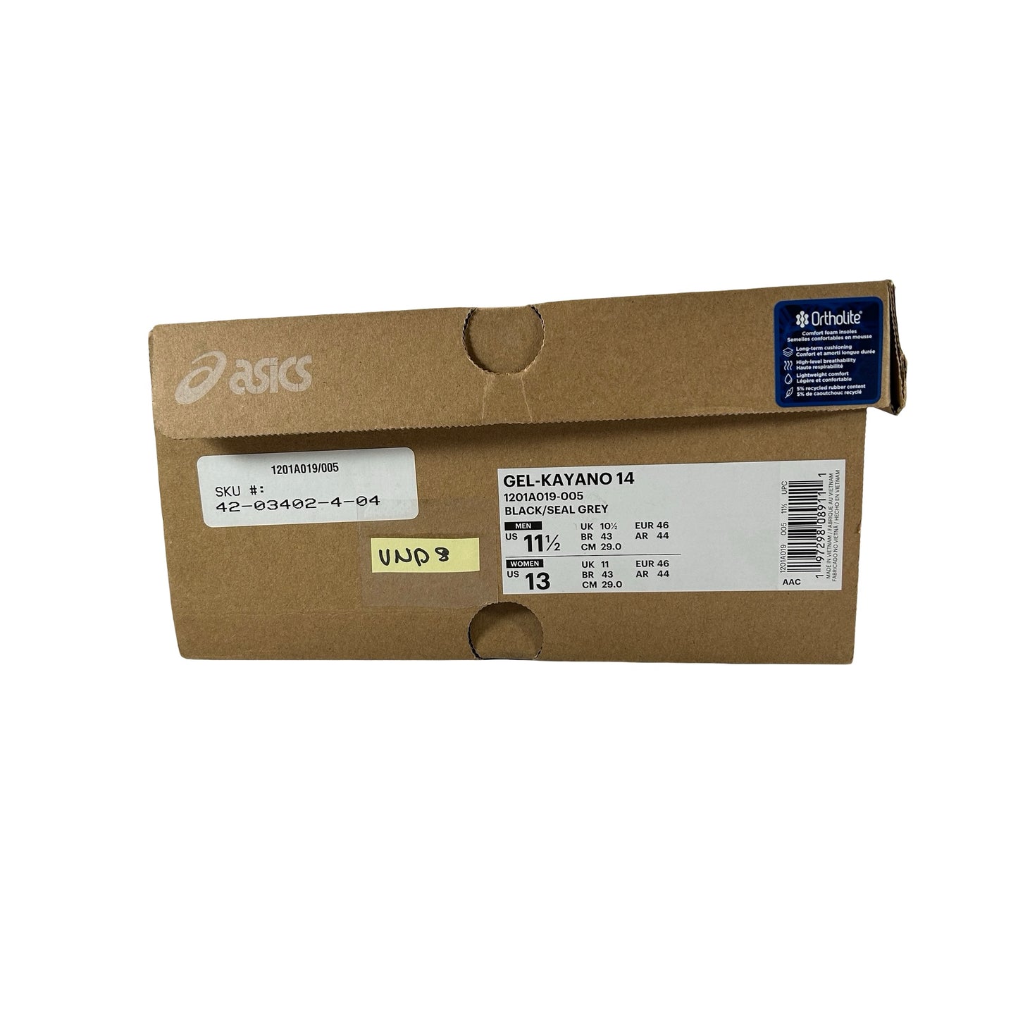 1201A019 005 ASICS Gel-Kayano 14 Black Seal Grey [USED] - 11.5 M (VNDS)