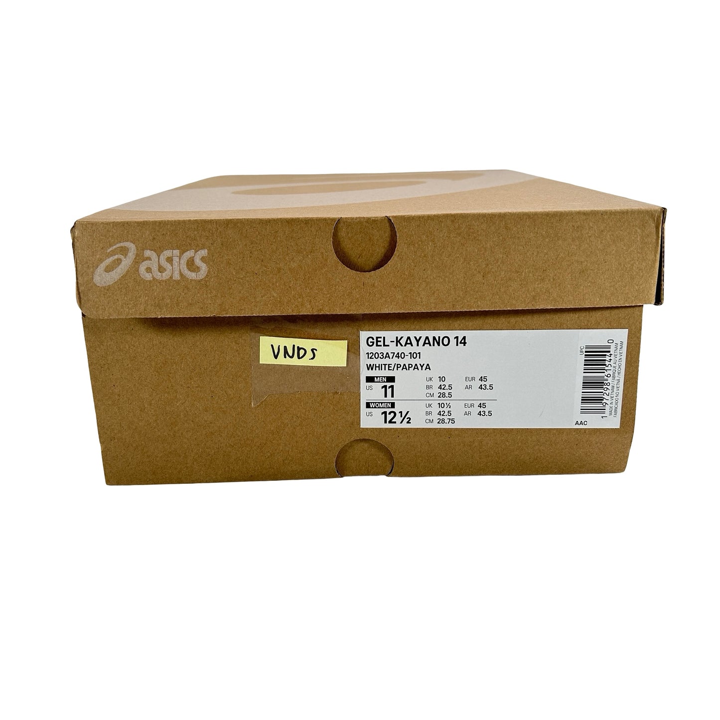 1203A740 101 ASICS Gel-Kayano 14 Silver Papaya [USED] - 11 M (VNDS)