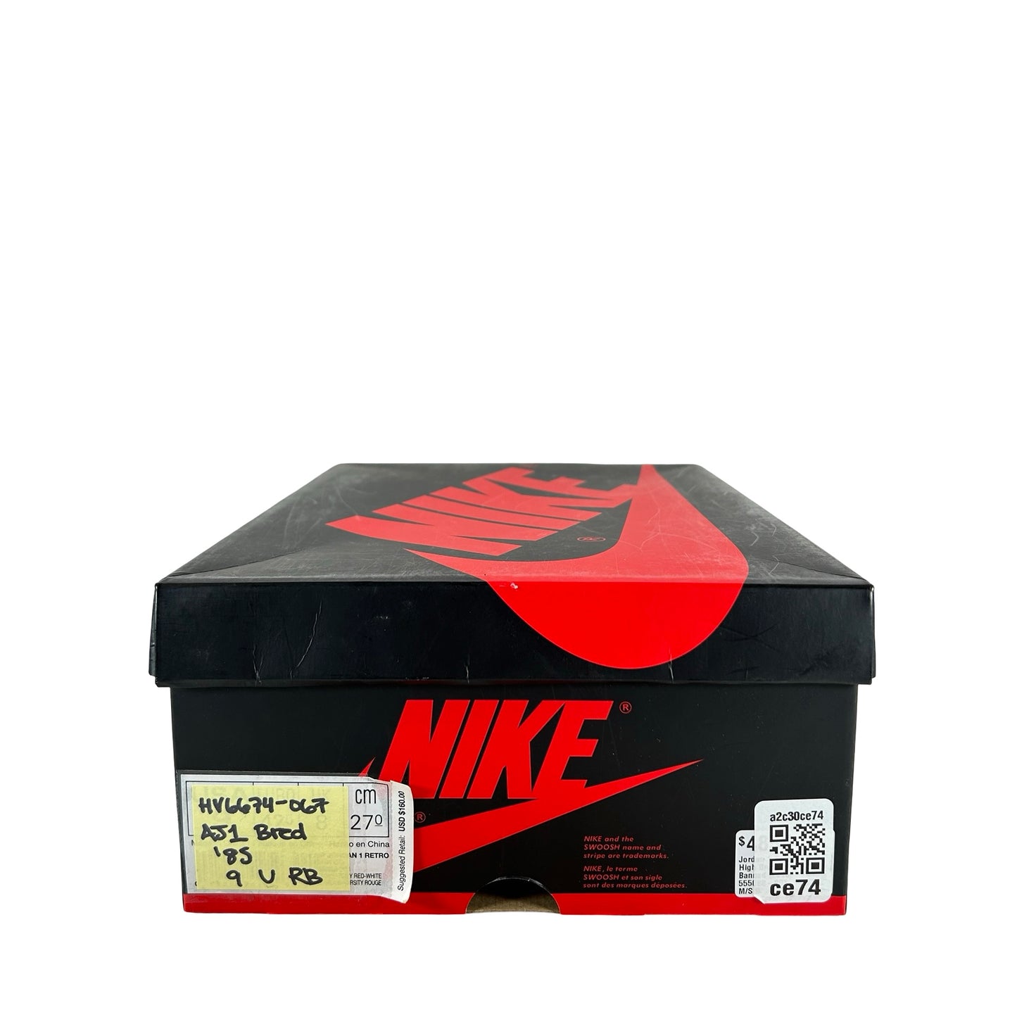 HV6674 067 Jordan 1 Retro High '85 OG Bred (2025) [USED] - 9 M (Used) (Replace Box)