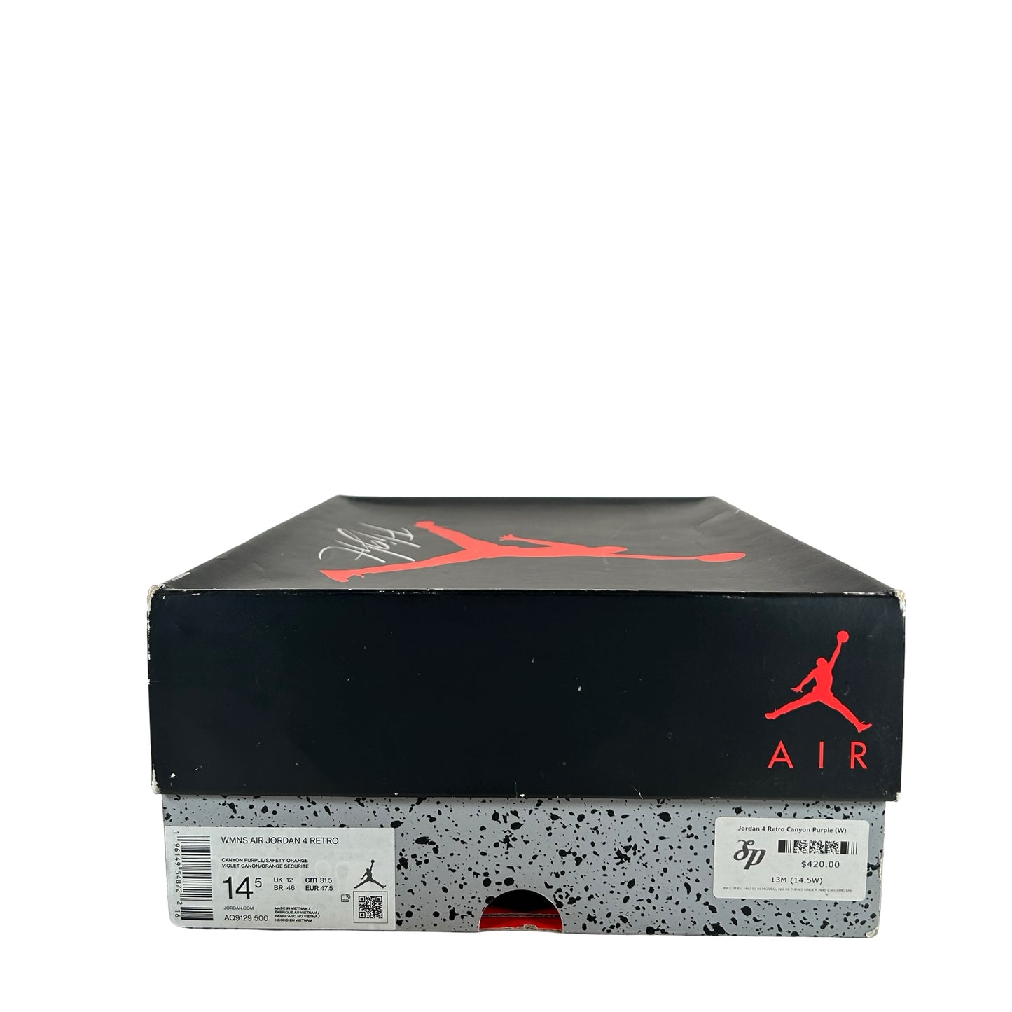 AQ9129 500 Jordan 4 Retro Canyon Purple [USED] - 14.5 W (Used)
