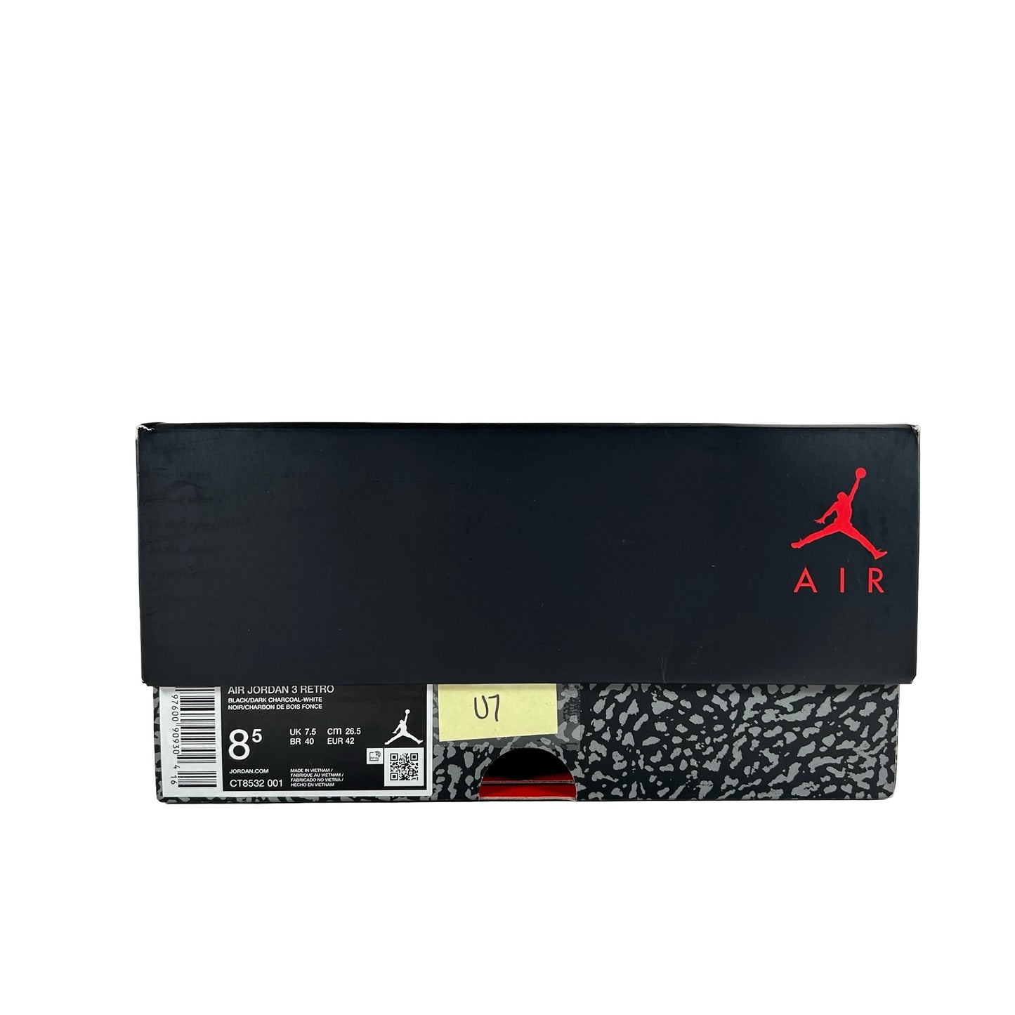 CT8532 001 Jordan 3 Retro Black Cat (2025) [USED] - 8.5 M (Used7)