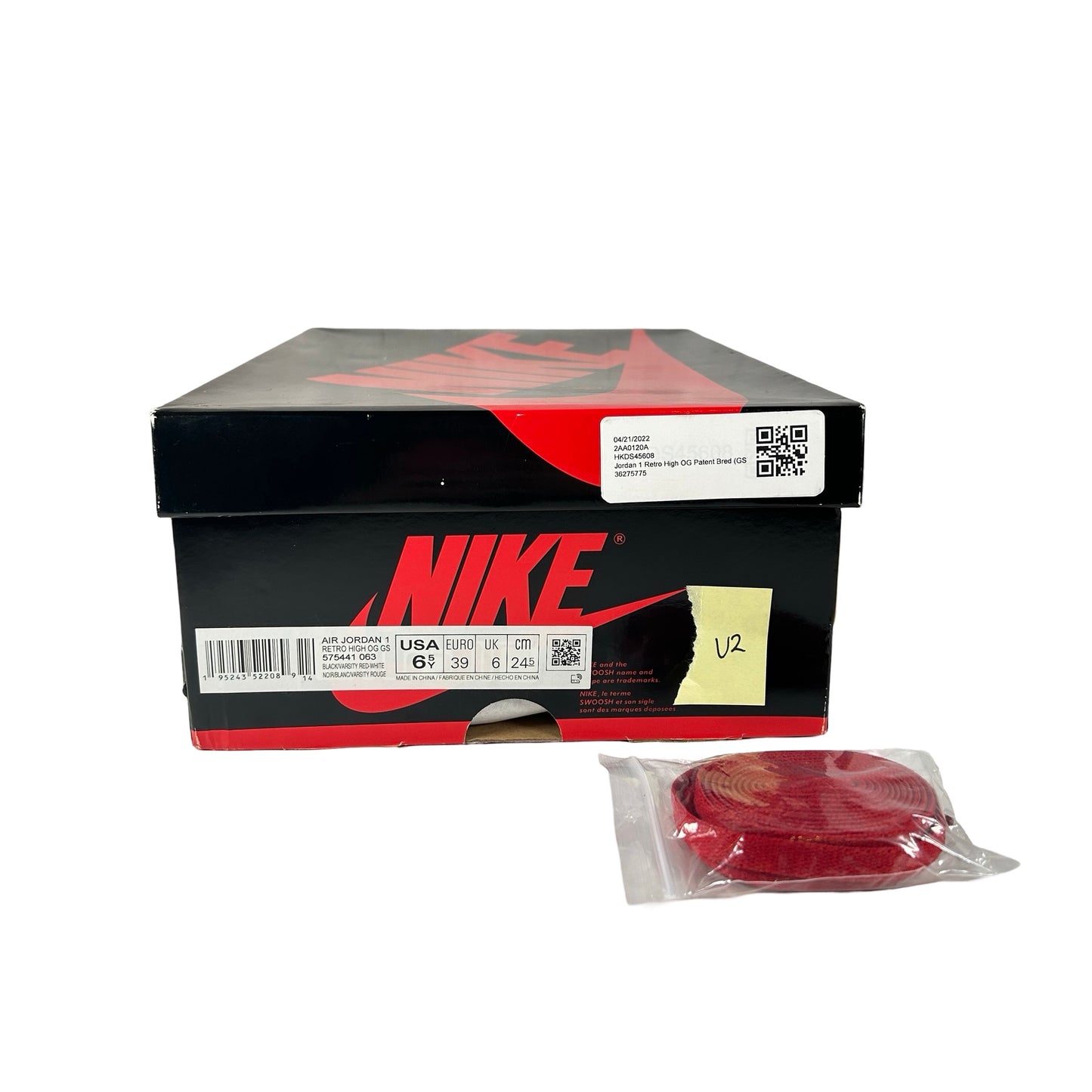 575441 063 Jordan 1 Retro High OG Patent Bred (GS) [USED] - 6.5 Y (Used2)