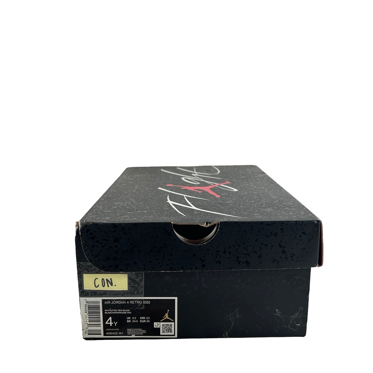 408452 161 Jordan 4 Retro Red Cement (GS) [CONDITIONAL] - 4 Y (Yellowing)