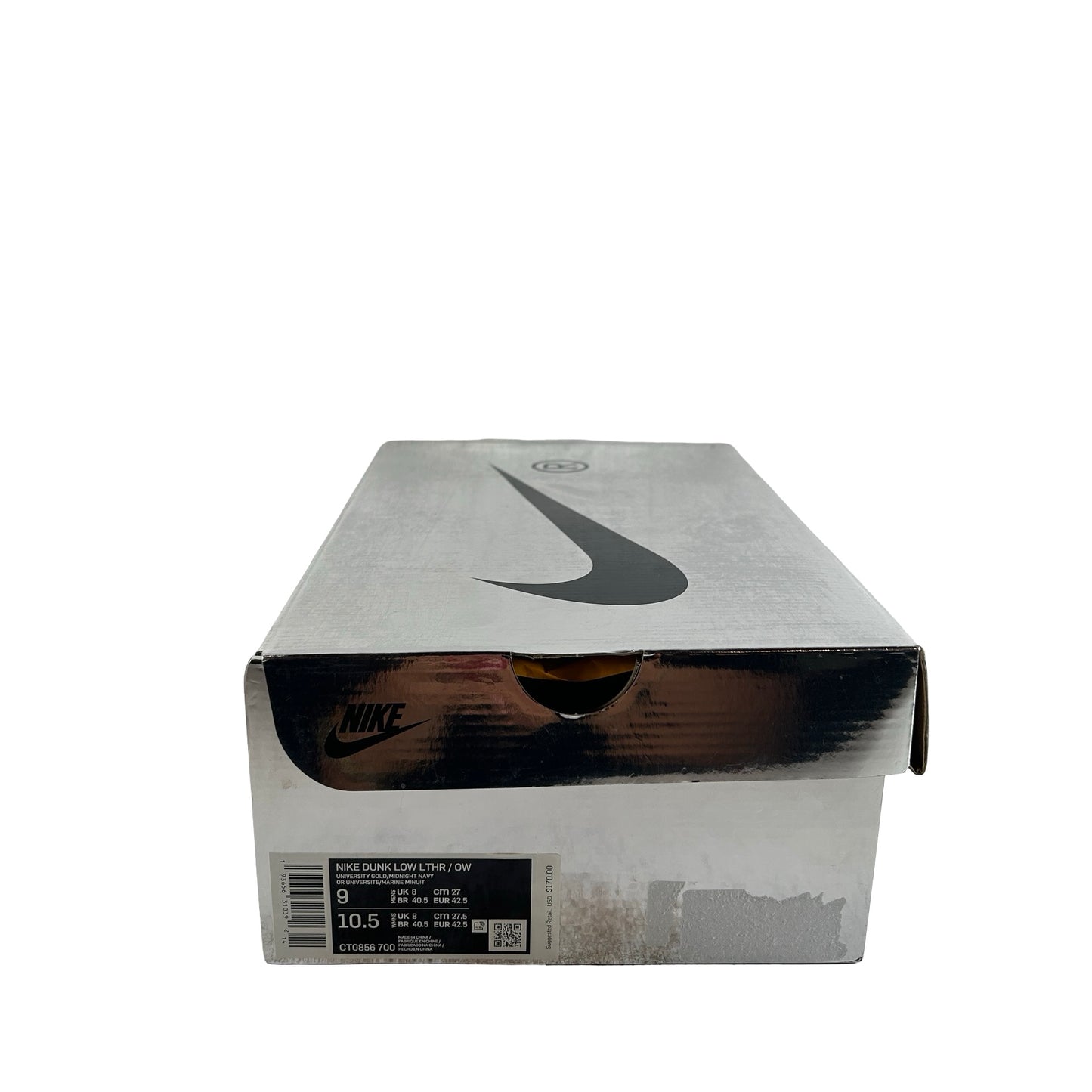 CT0856 700 Dunk Low Off-White University Gold [USED] - 9 M (Used)