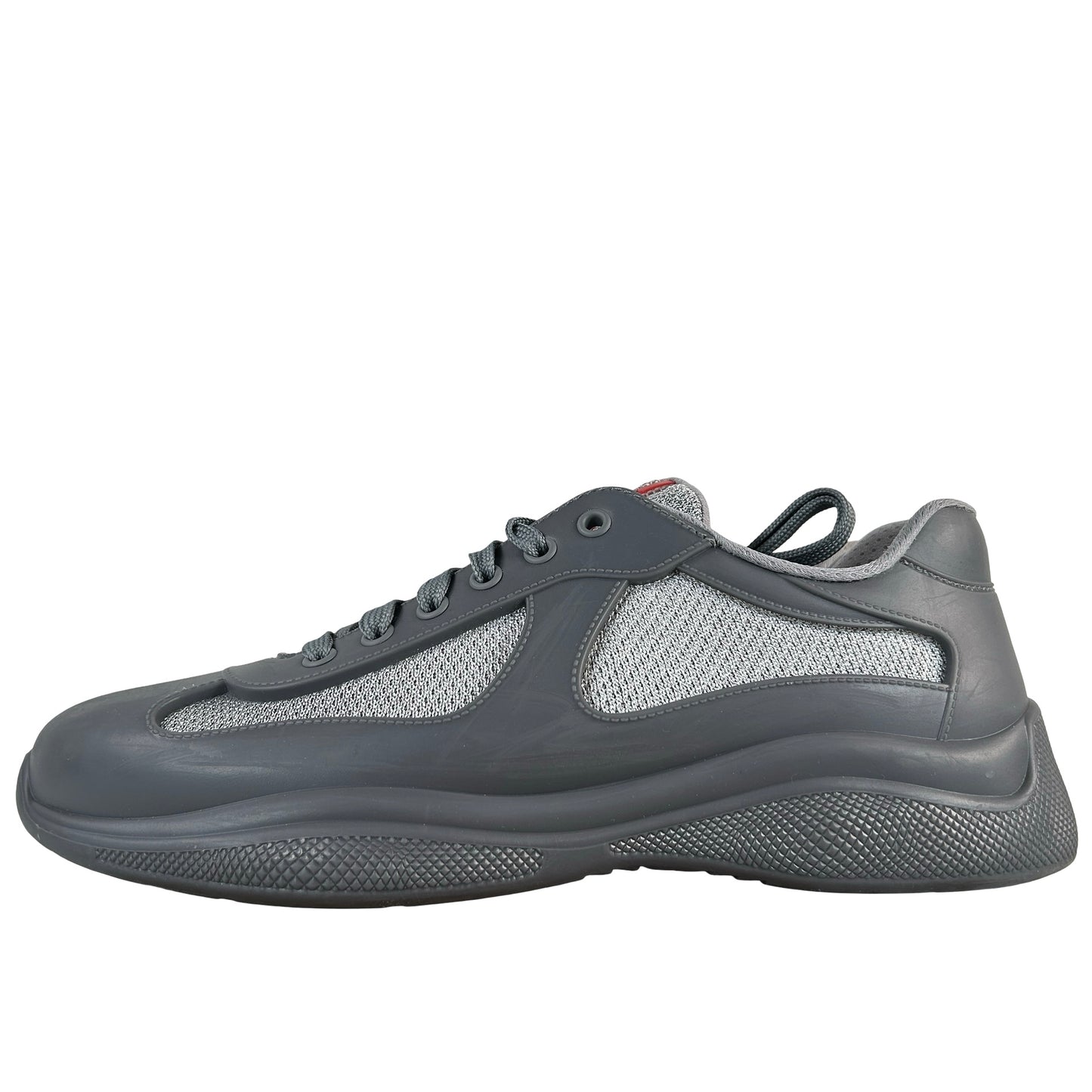 4E6500 3LLJ F0276 F02 Prada America's Cup Soft Rubber Steel Gray [USED] - EU 41 (Used)
