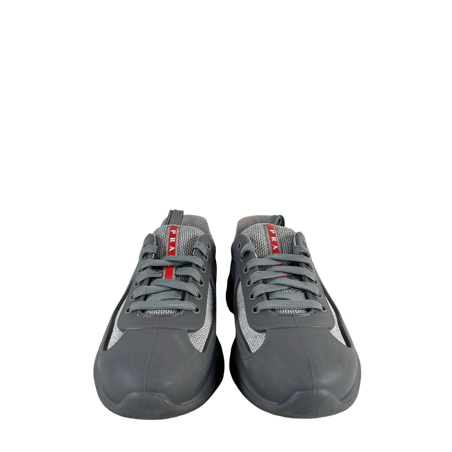 4E6500 3LLJ F0276 F02 Prada America's Cup Soft Rubber Steel Gray [USED] - EU 41 (Used)