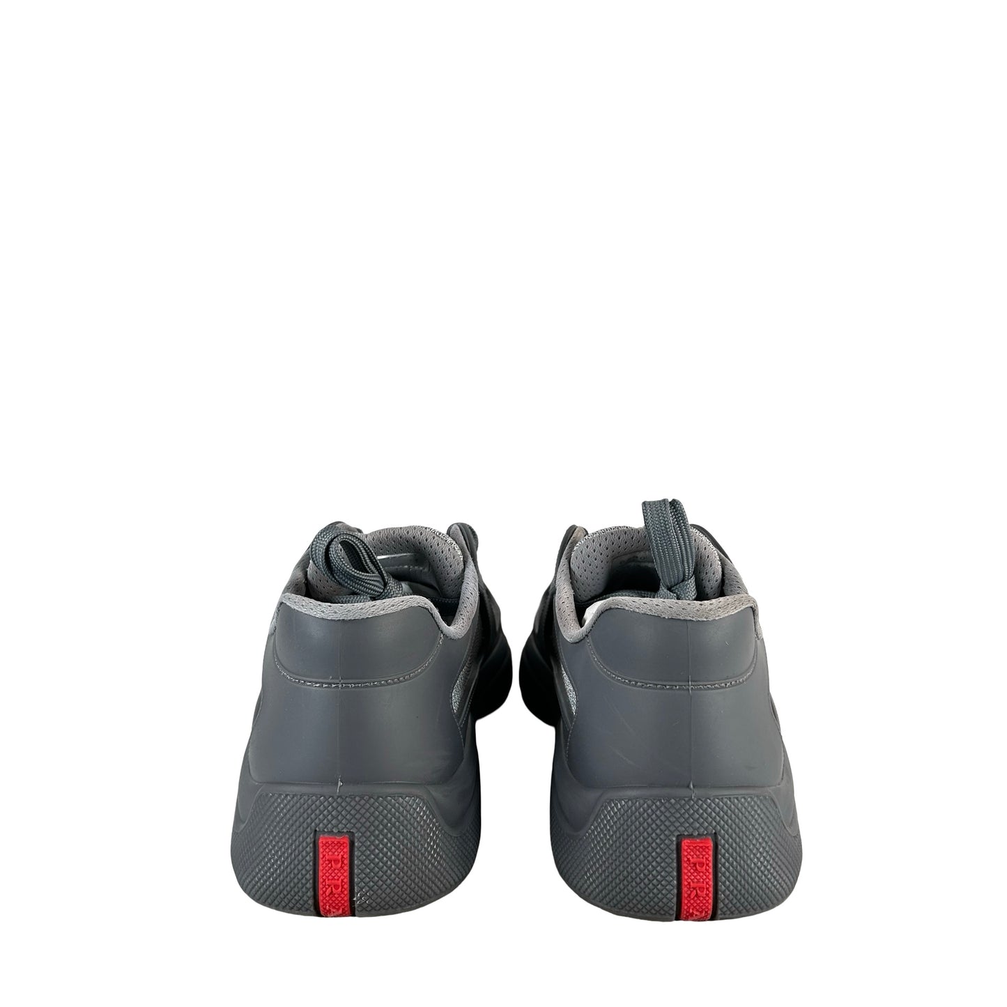 4E6500 3LLJ F0276 F02 Prada America's Cup Soft Rubber Steel Gray [USED] - EU 41 (Used)