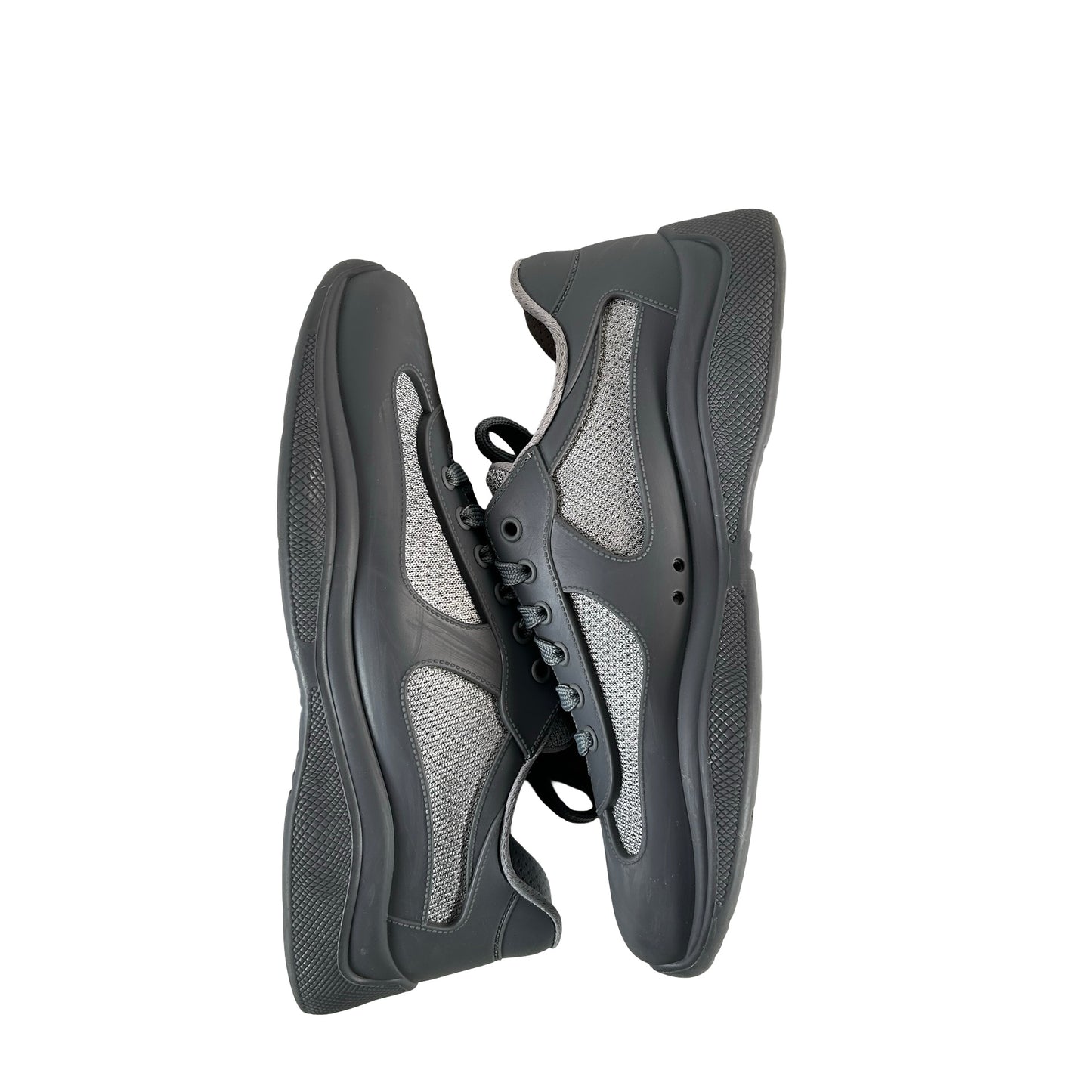 4E6500 3LLJ F0276 F02 Prada America's Cup Soft Rubber Steel Gray [USED] - EU 41 (Used)