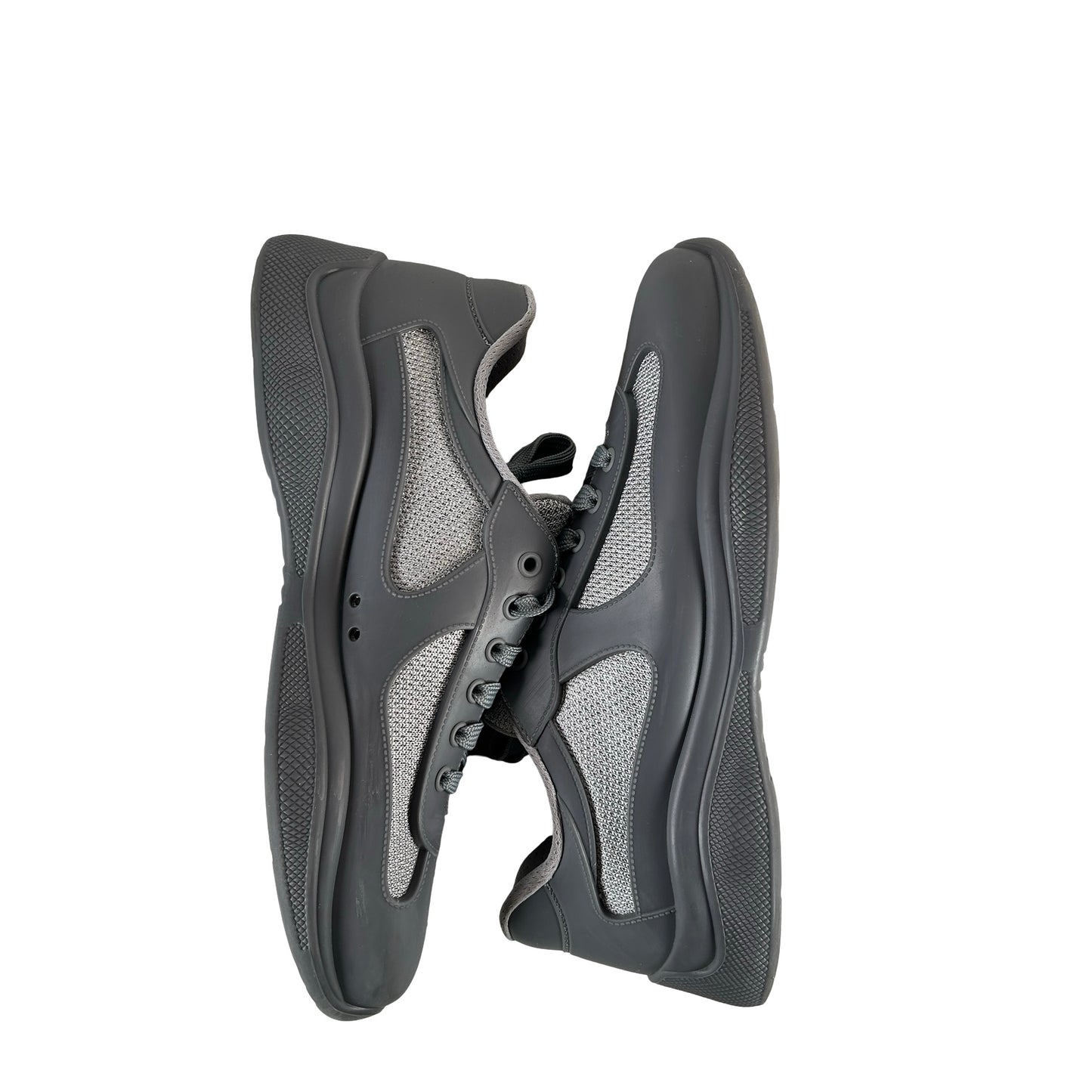 4E6500 3LLJ F0276 F02 Prada America's Cup Soft Rubber Steel Gray [USED] - EU 41 (Used)