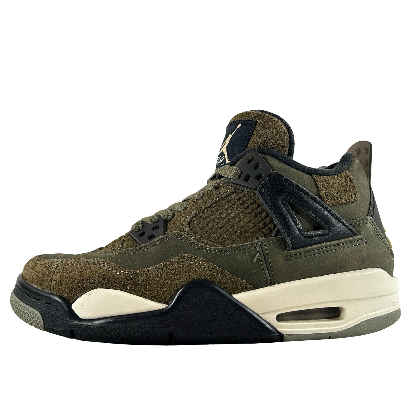 FB9928 200 Jordan 4 Retro SE Craft Medium Olive (GS) [USED] - 5.5 Y (Used) (No Box)
