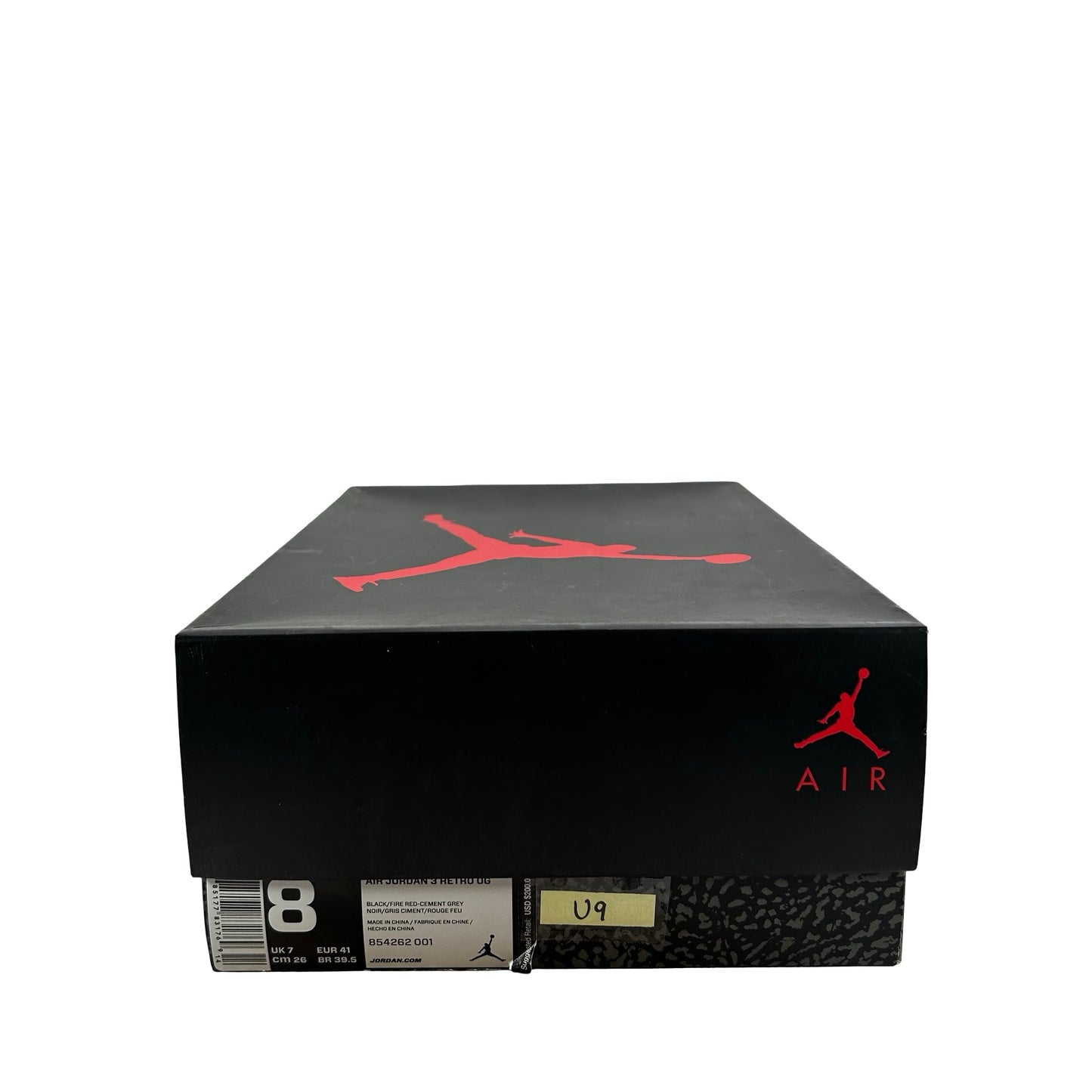 854262 001 Jordan 3 Black Cement 2018 [USED] - 8 M (Used9)