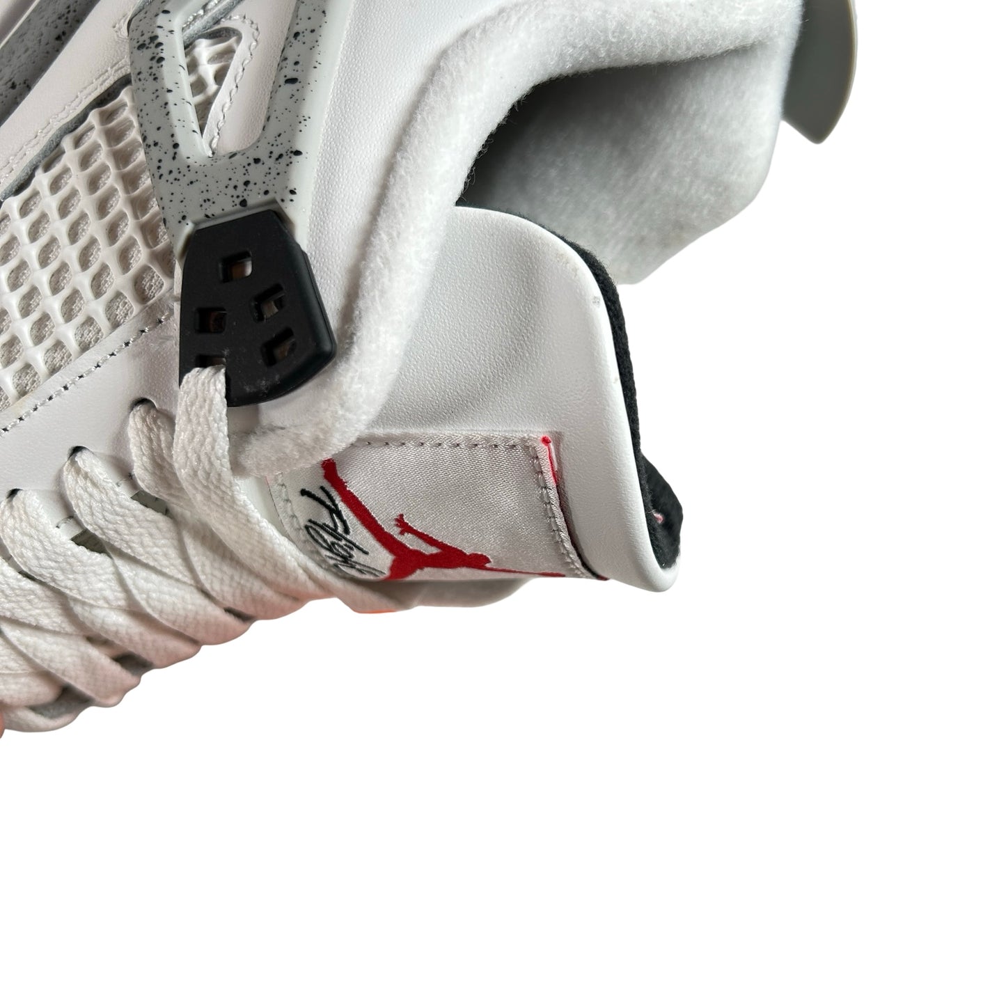 IB4171 100 Jordan 4 Retro White Cement (2025) (GS) [CONDITONAL] - 7 Y (Glue Stain)