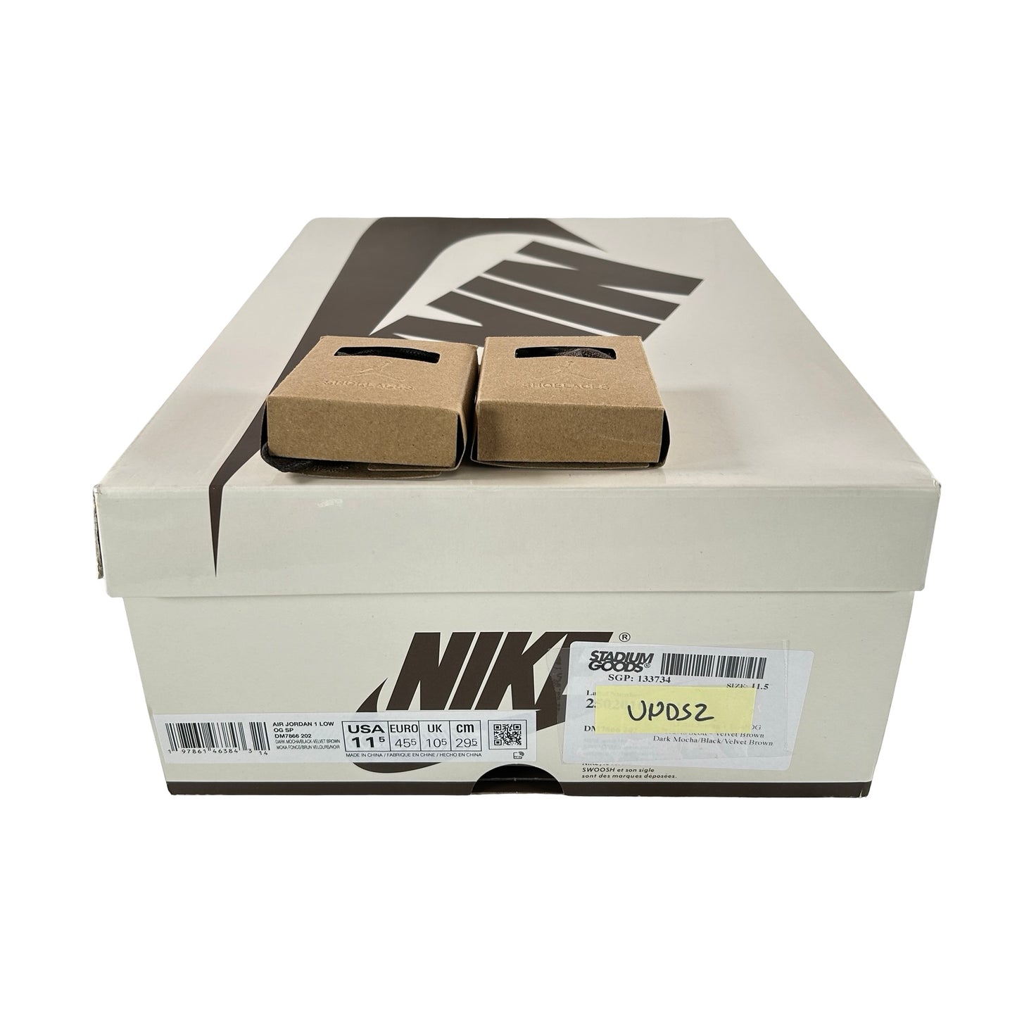 DM7866 202 Jordan 1 Retro Low OG SP Travis Scott Velvet Brown [USED] - 11.5 (VNDS2)