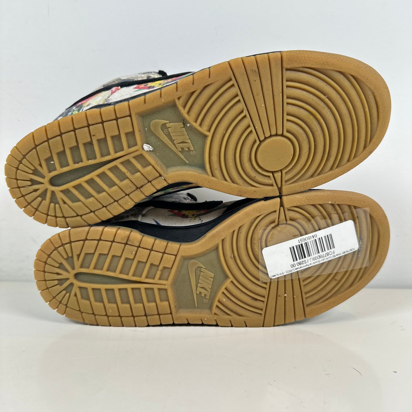 FD8778 001 Nike SB Dunk Low Supreme Rammellzee [USED] - 9 M (Used)