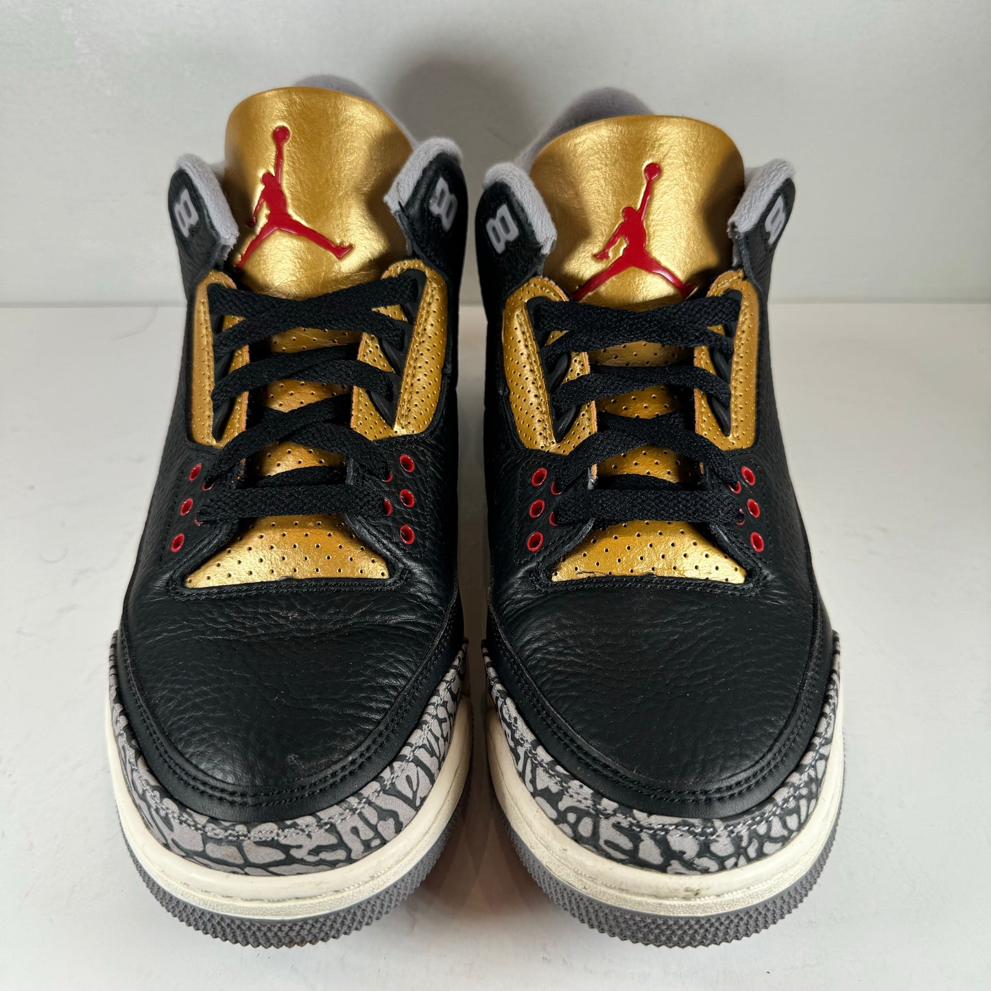 CK9246 067 Jordan 3 Retro Black Cement Gold (W) [USED] - 11.5 W (Used)