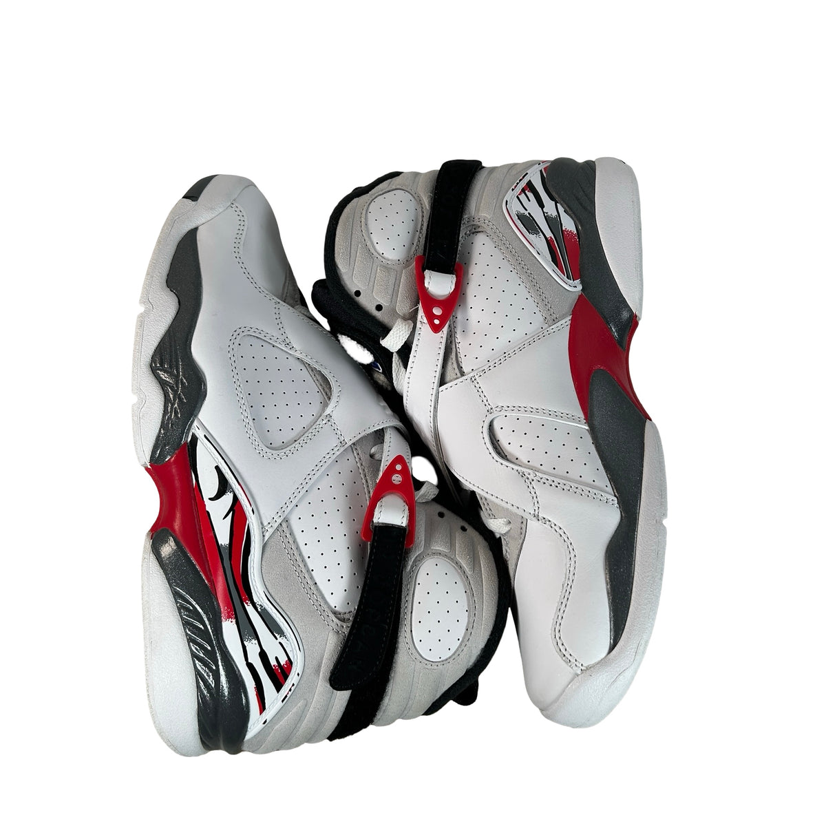 305381 100 Jordan 8 Retro White True Red (2025) [USED] - 8.5 M (Used)