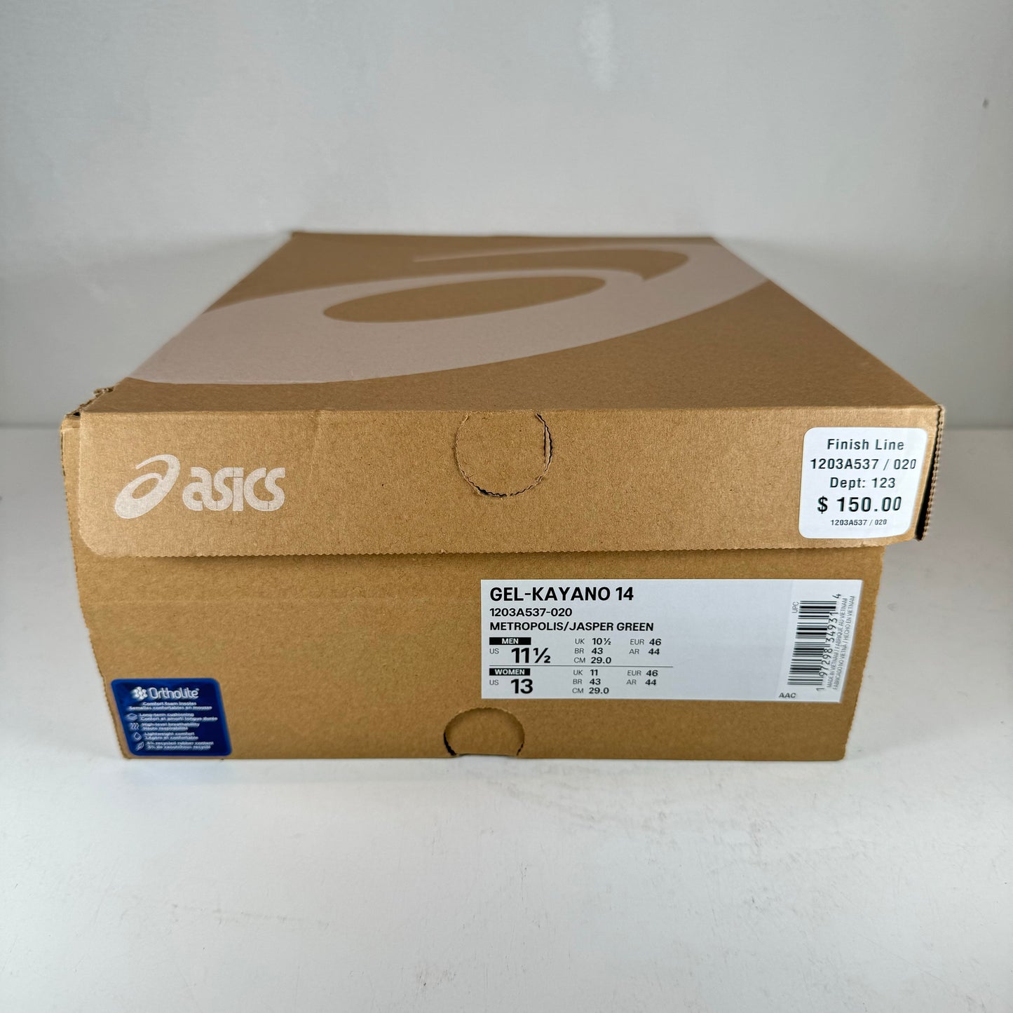 1203A537 020 ASICS Gel-Kayano 14 Metropolis Jasper Green [USED] - 11.5 M (Used)