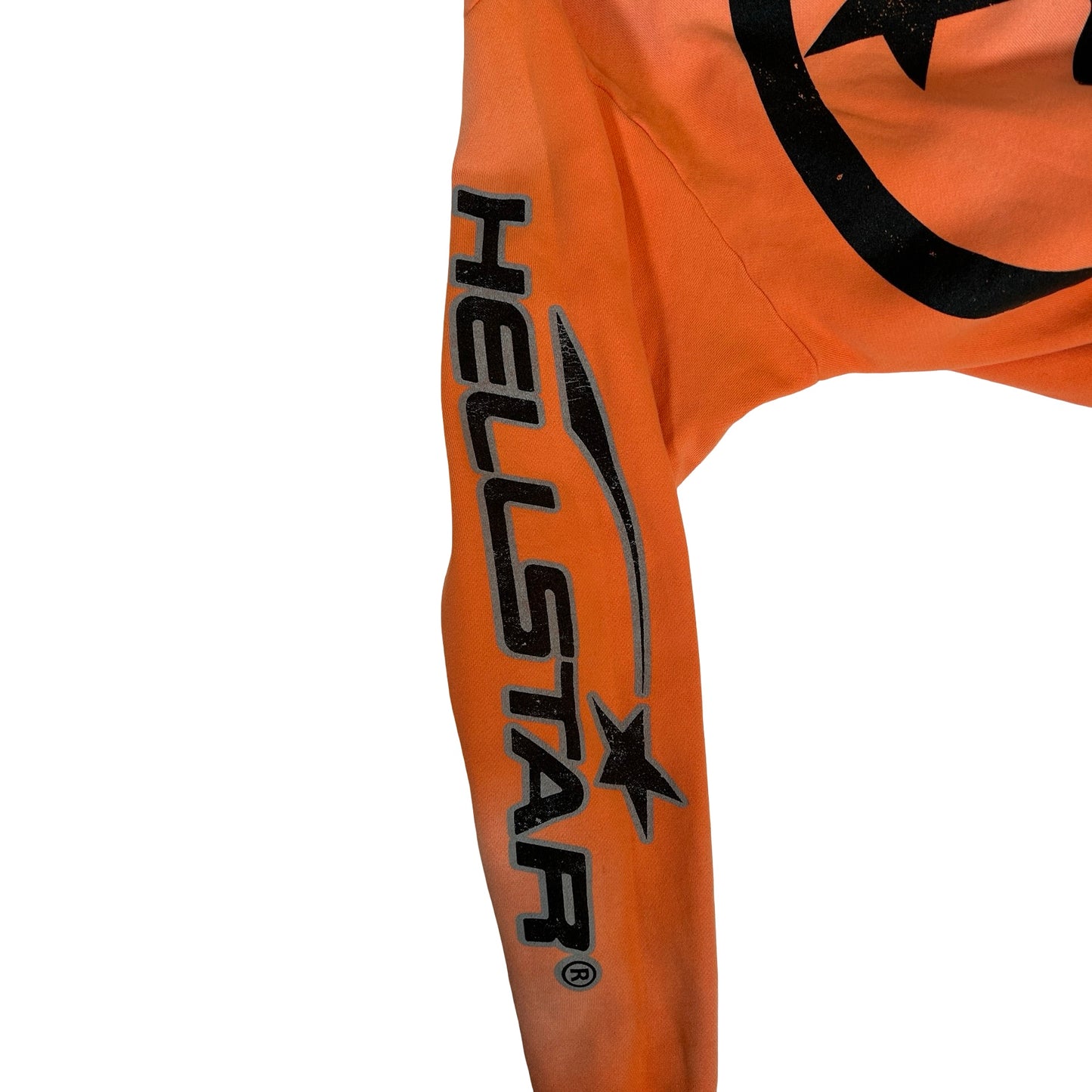 Hellstar Fire Orange Hoodie Orange Dye [USED] - XS (Used)