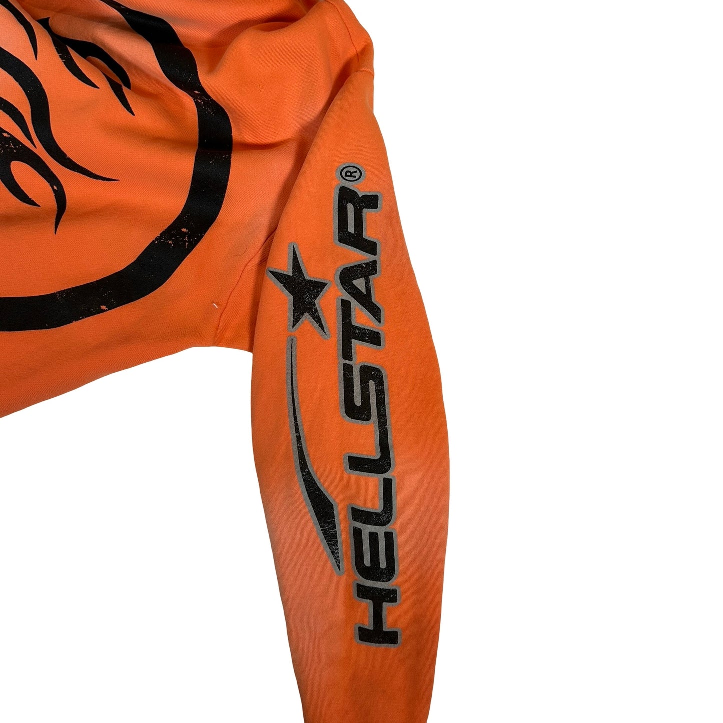 Hellstar Fire Orange Hoodie Orange Dye [USED] - XS (Used)