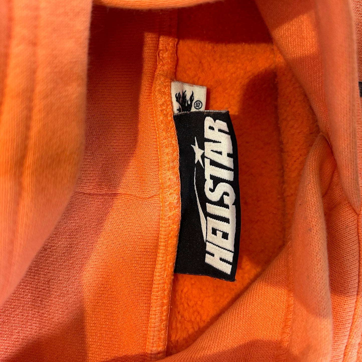 Hellstar Fire Orange Hoodie Orange Dye [USED] - XS (Used)