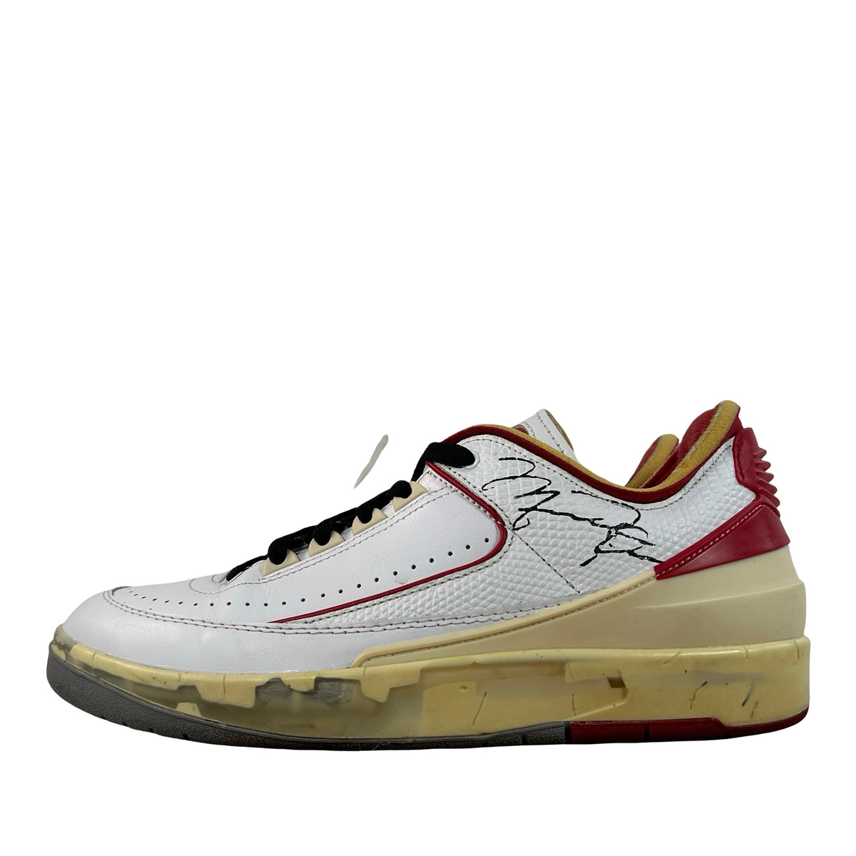 DJ4375 106 Jordan 2 Retro Low SP Off-White White Red [USED] - 9 M (Used) (Replace Box2)