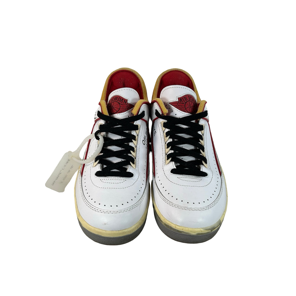 DJ4375 106 Jordan 2 Retro Low SP Off-White White Red [USED] - 9 M (Used) (Replace Box2)