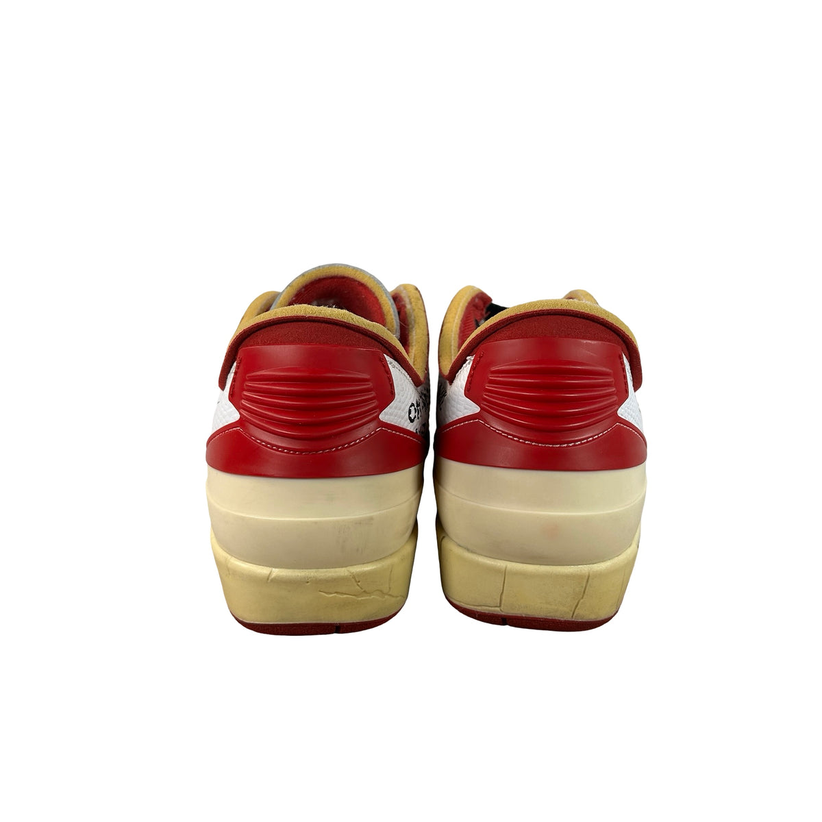 DJ4375 106 Jordan 2 Retro Low SP Off-White White Red [USED] - 9 M (Used) (Replace Box2)