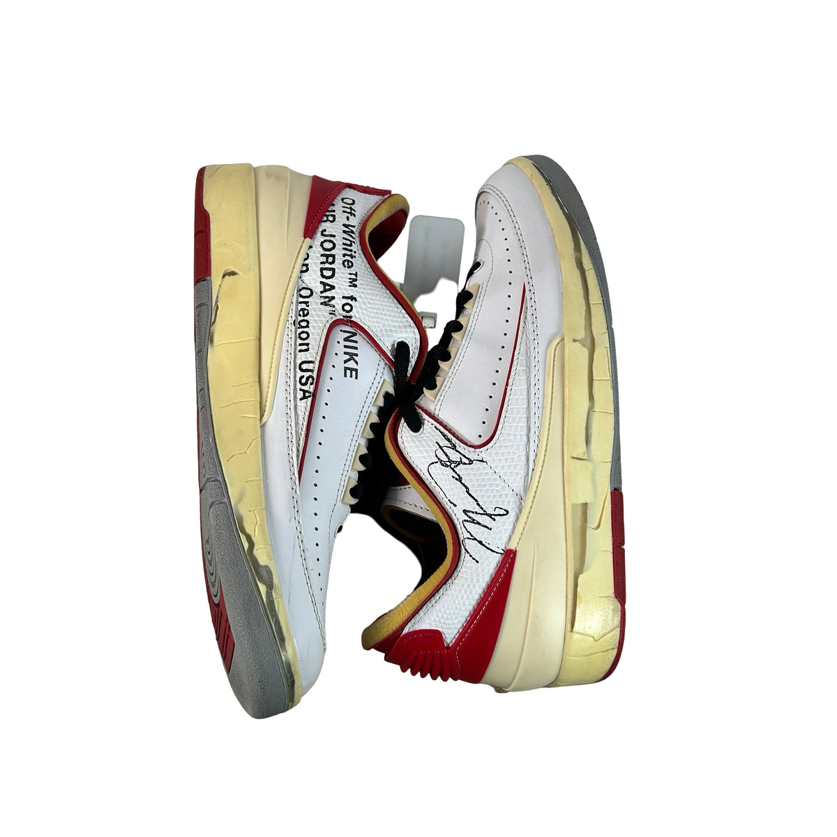 DJ4375 106 Jordan 2 Retro Low SP Off-White White Red [USED] - 9 M (Used) (Replace Box2)