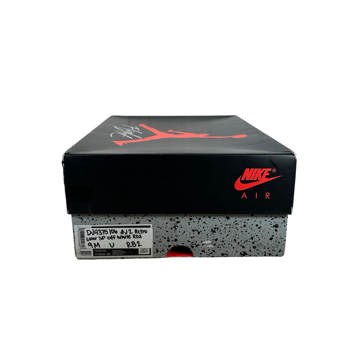 DJ4375 106 Jordan 2 Retro Low SP Off-White White Red [USED] - 9 M (Used) (Replace Box2)